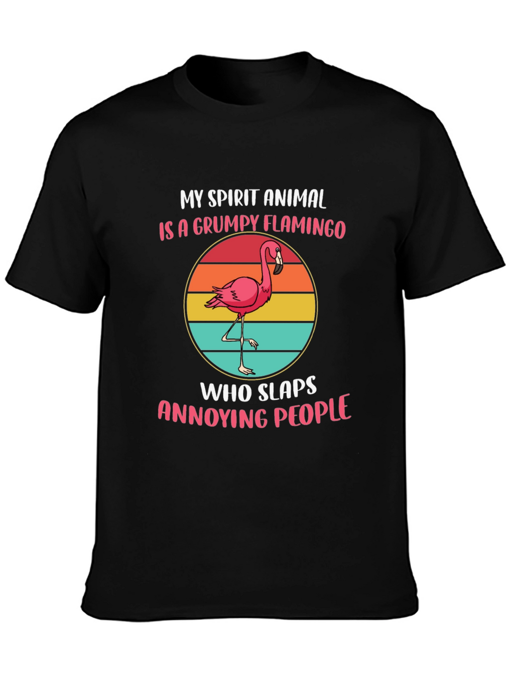 Grumpy Flamingo Spirit Animal T-Shirt