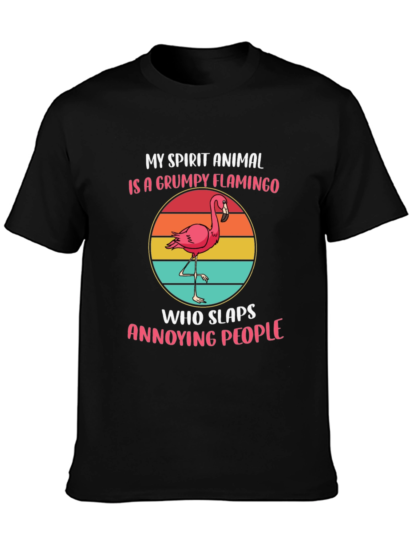 Grumpy Flamingo Spirit Animal T-Shirt
