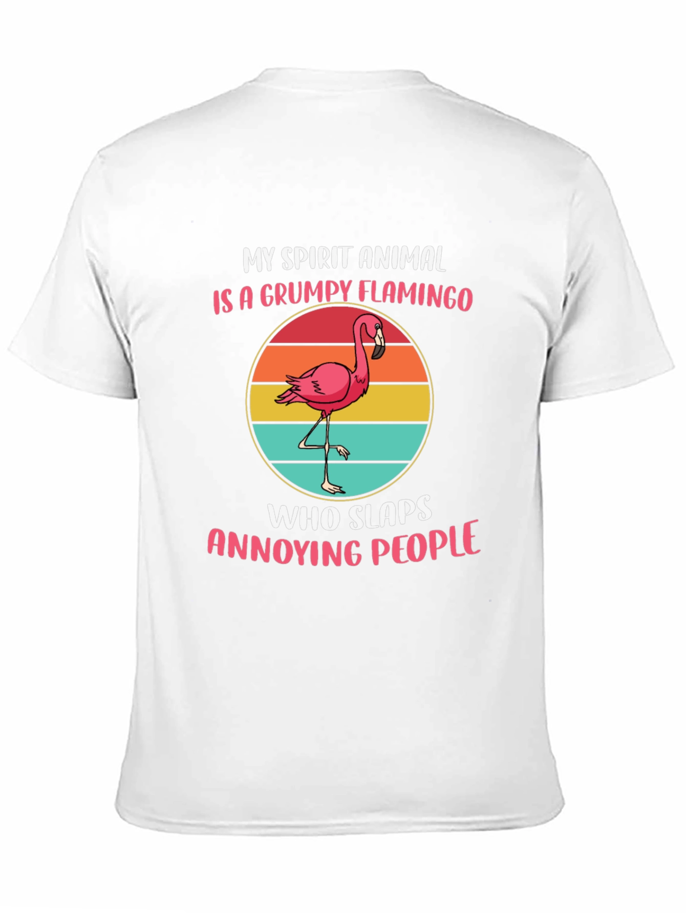 Grumpy Flamingo Spirit Animal T-Shirt