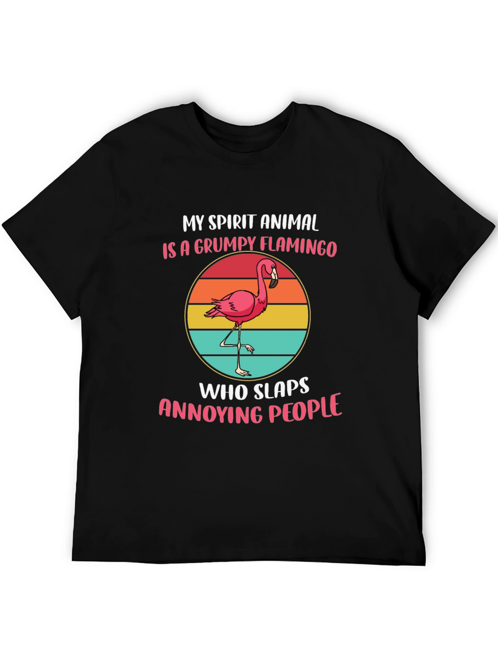 Grumpy Flamingo Spirit Animal T-Shirt