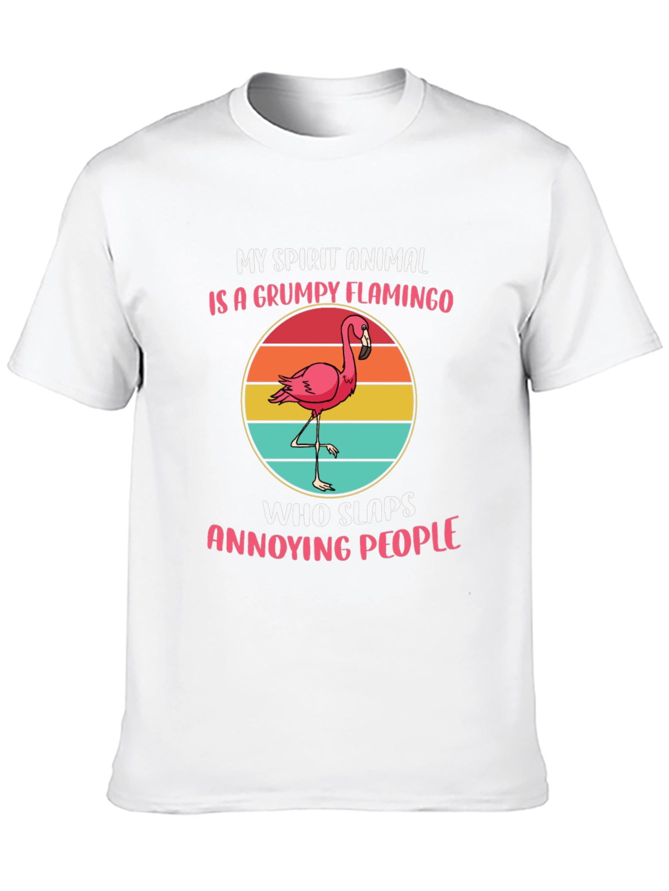 Grumpy Flamingo Spirit Animal T-Shirt