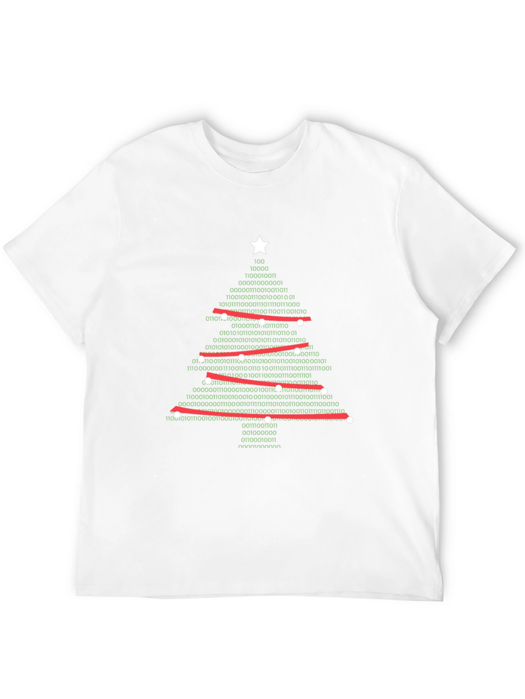 Binary Christmas Tree Graphic T-Shirt