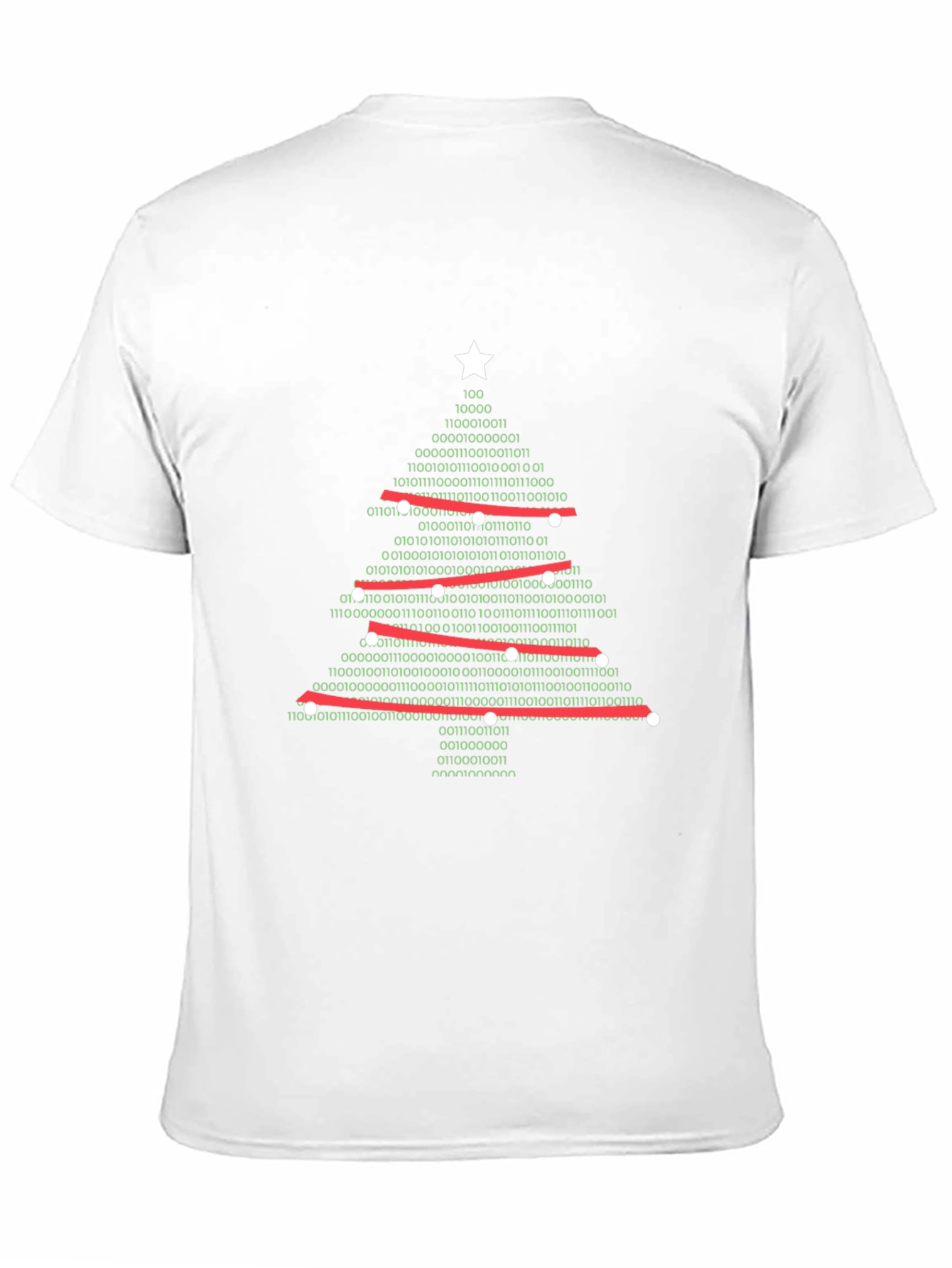 Binary Christmas Tree Graphic T-Shirt