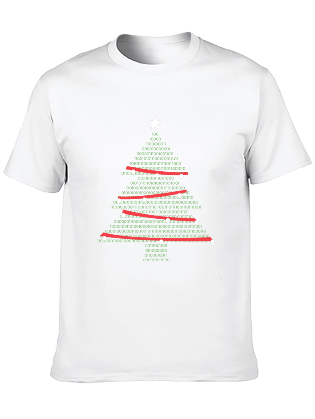 Binary Christmas Tree Graphic T-Shirt