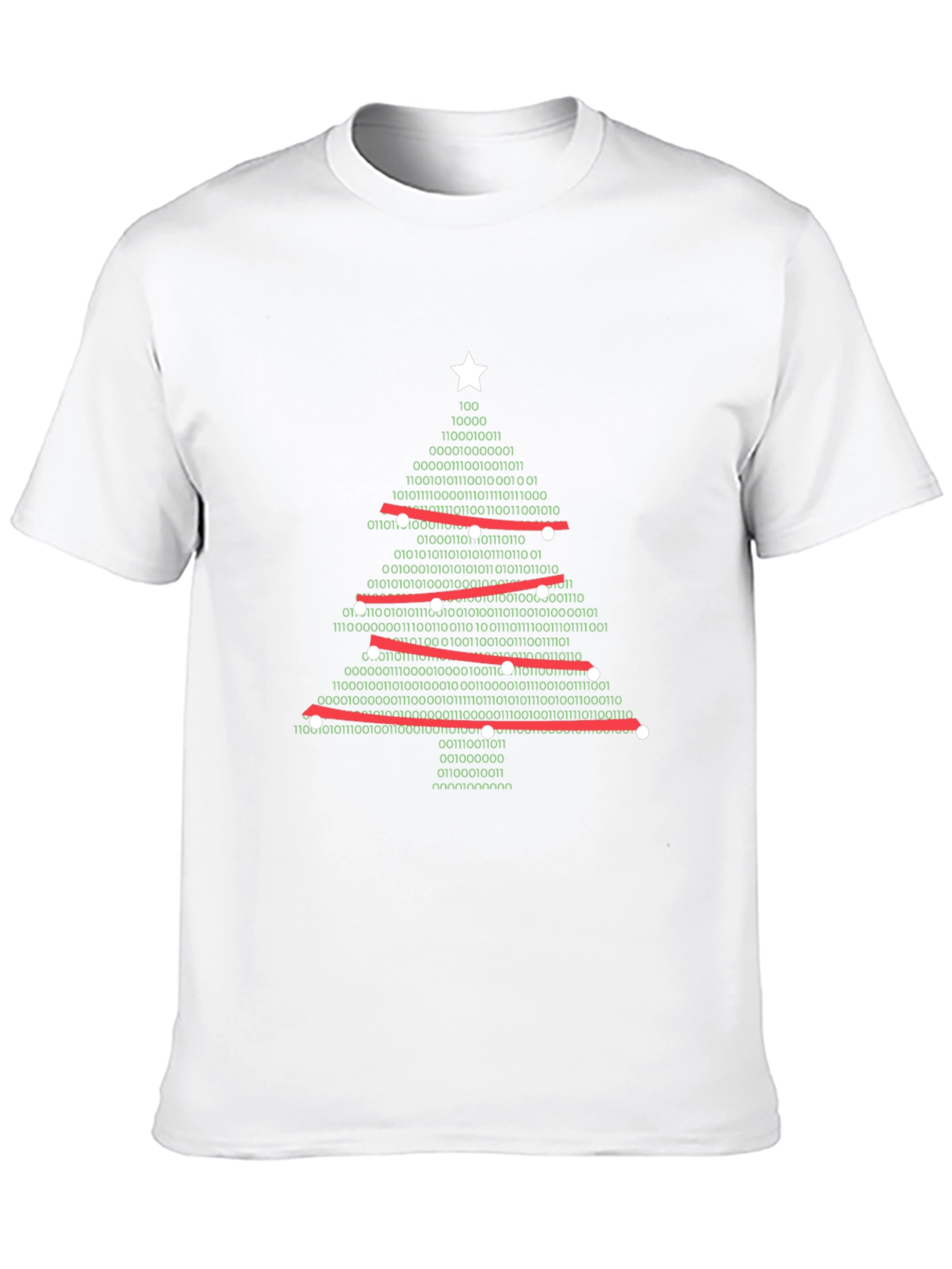 Binary Christmas Tree Graphic T-Shirt
