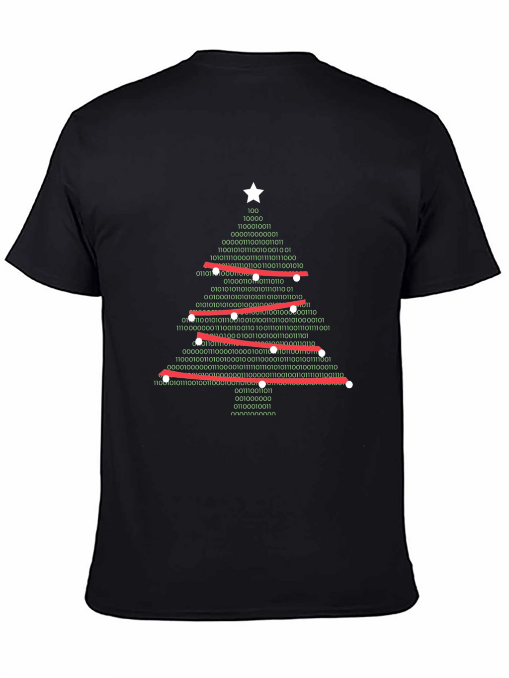 Binary Christmas Tree Graphic T-Shirt