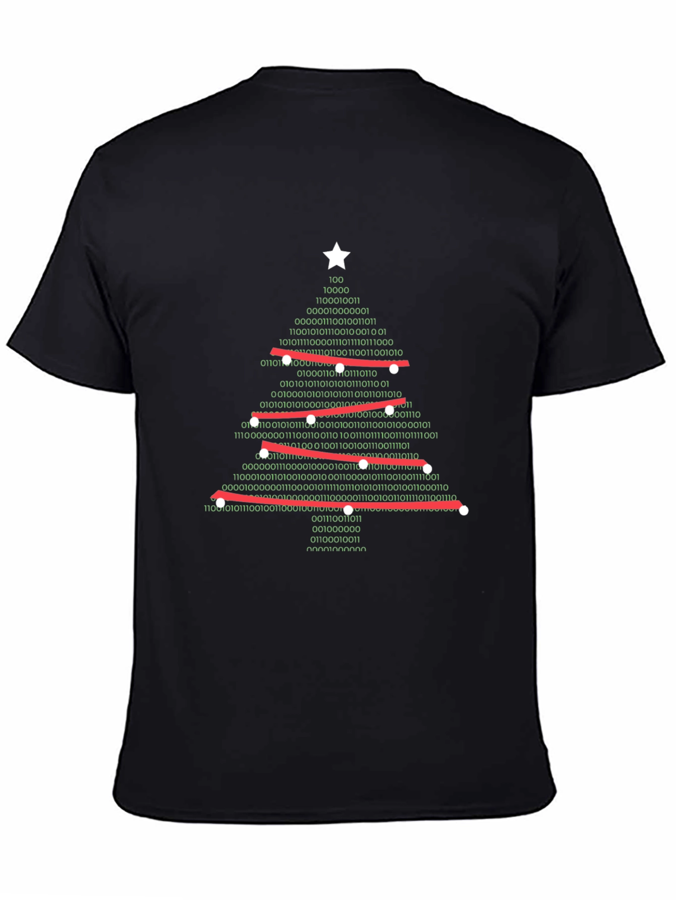 Binary Christmas Tree Graphic T-Shirt