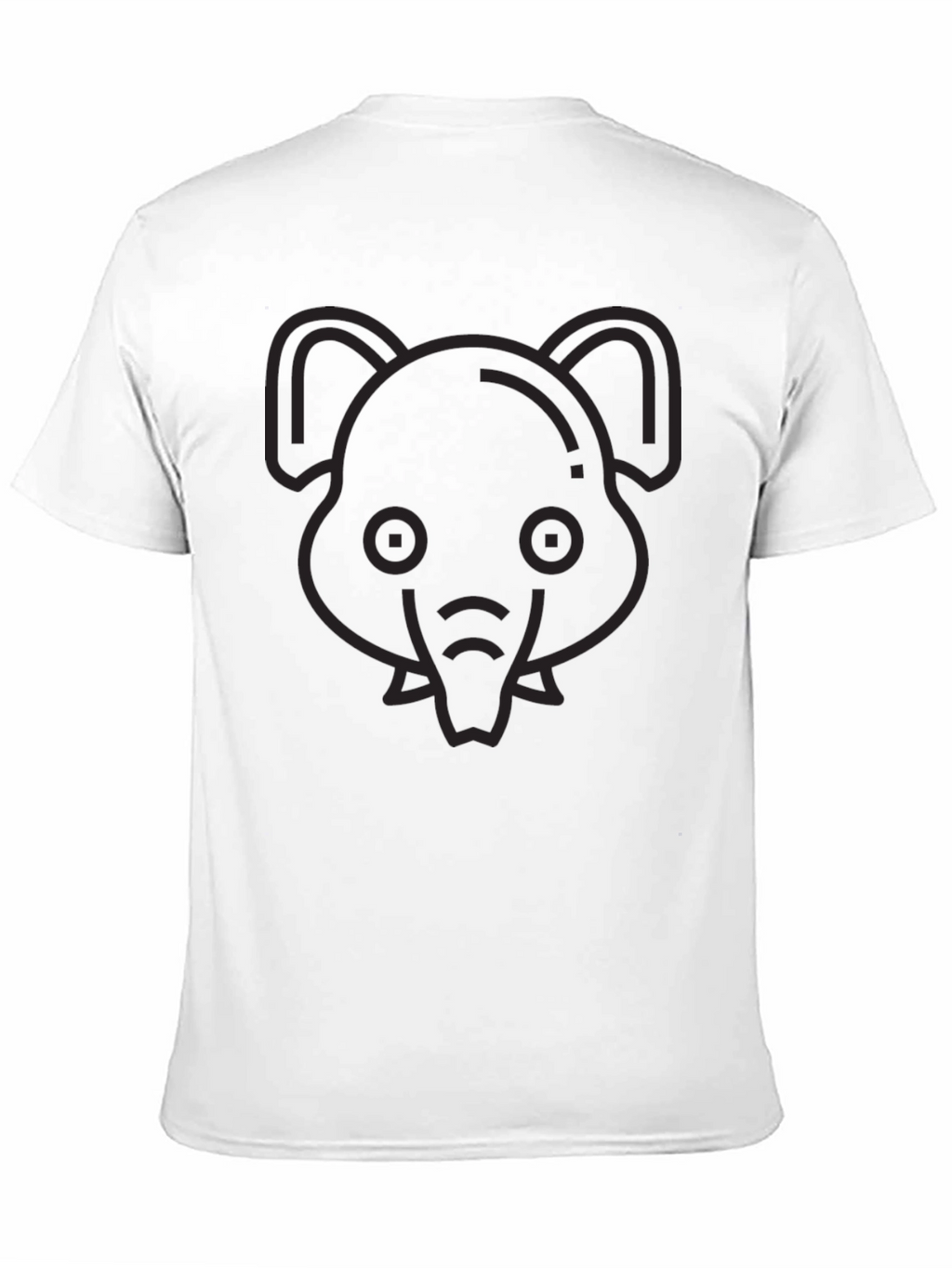 Mens Black Elephant Graphic Print T-Shirt