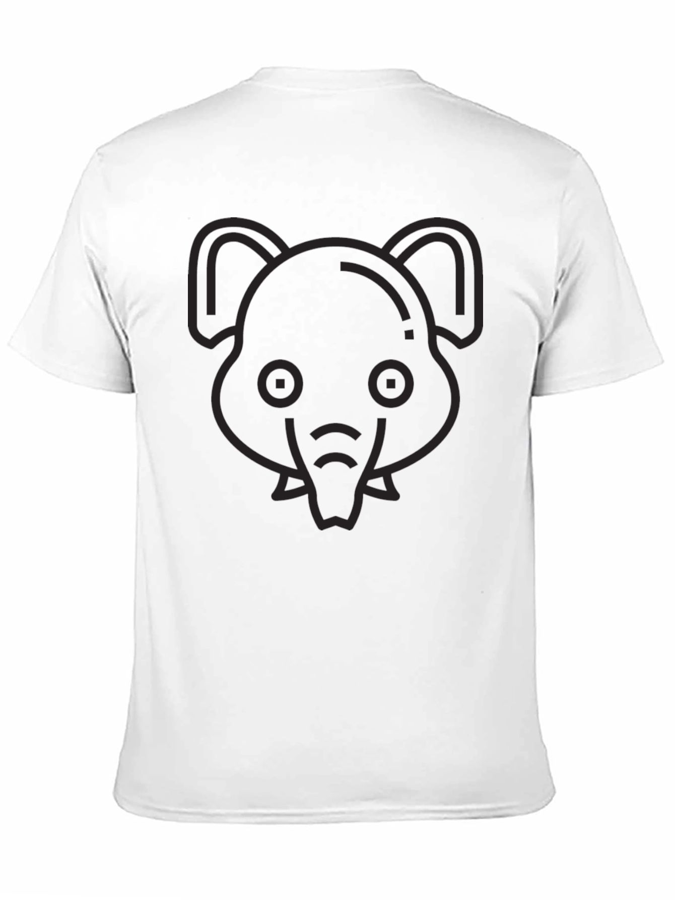 Mens Black Elephant Graphic Print T-Shirt