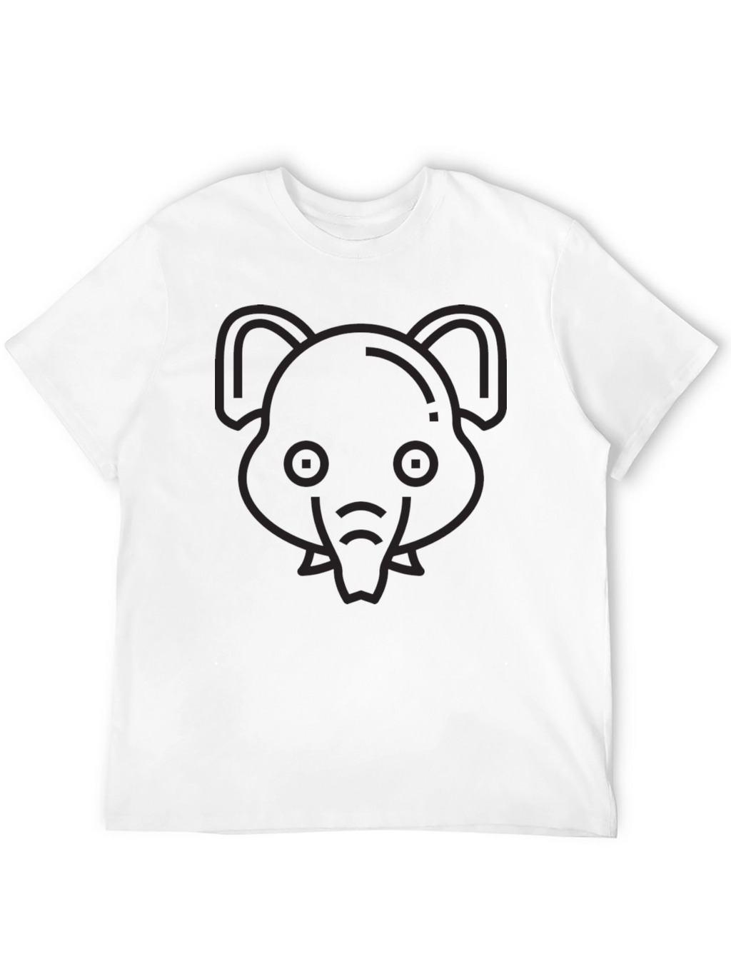 Mens Black Elephant Graphic Print T-Shirt