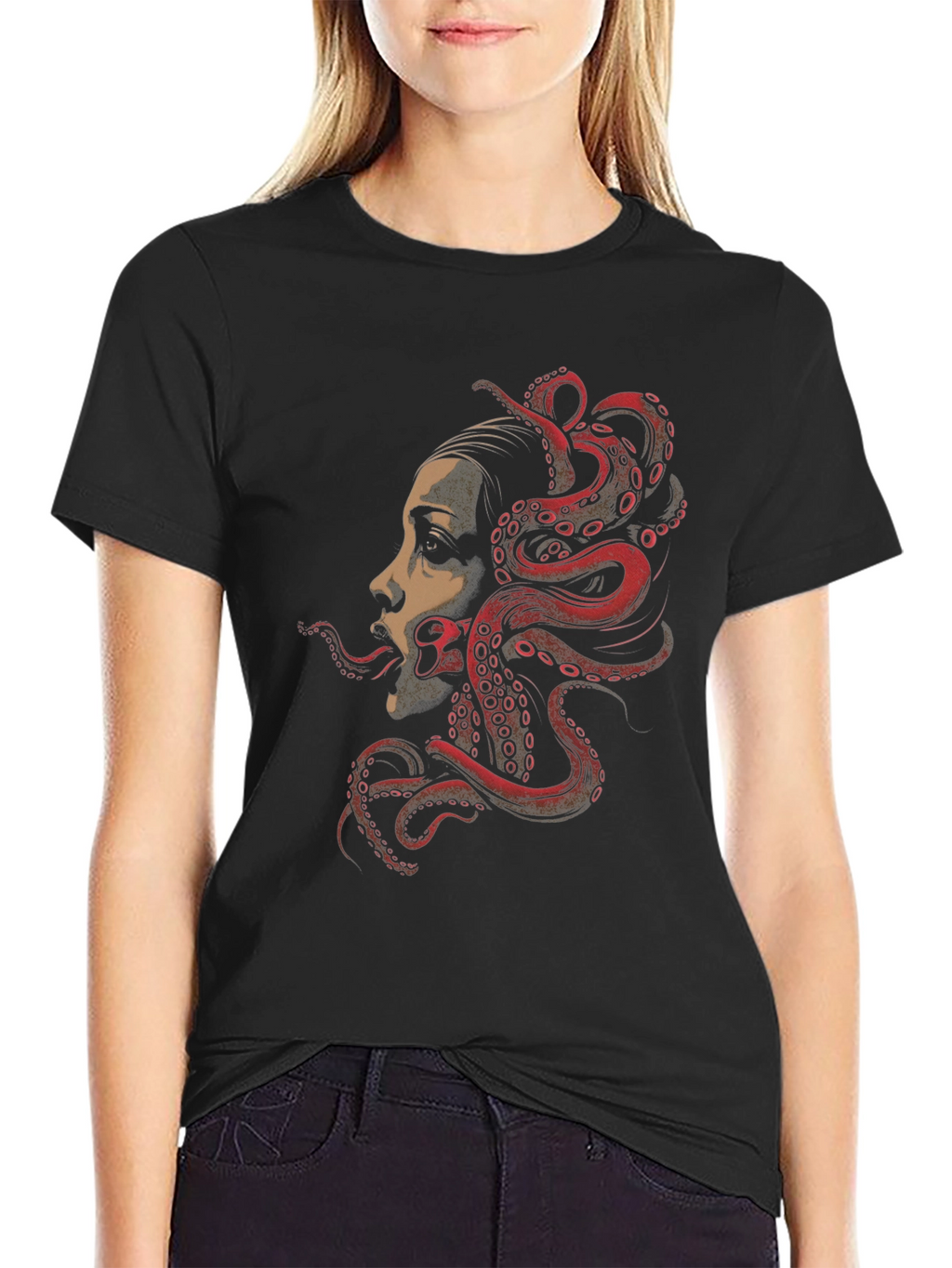Octopus Woman Graphic Tee - Dark Arts Apparel