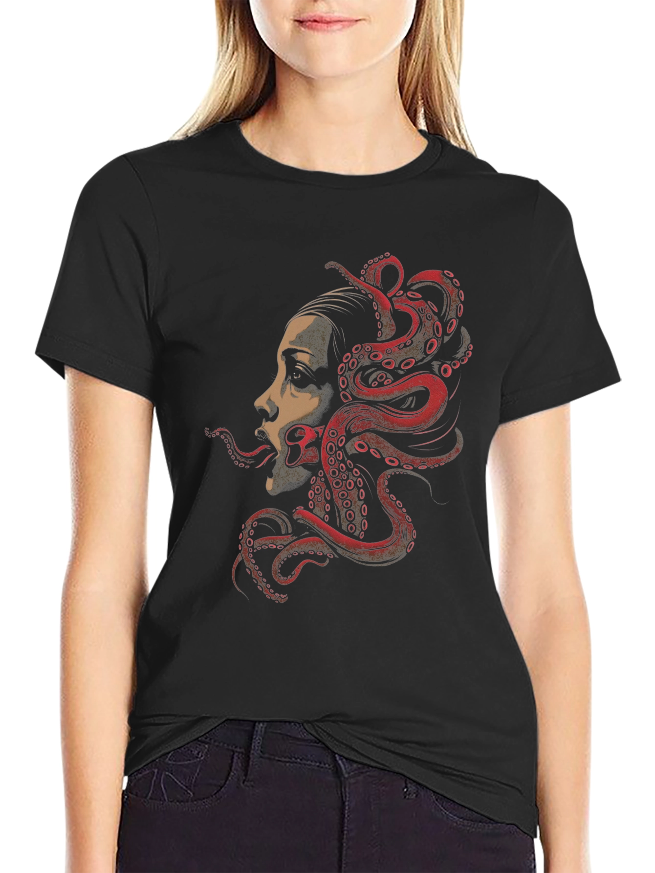 Octopus Woman Graphic Tee - Dark Arts Apparel