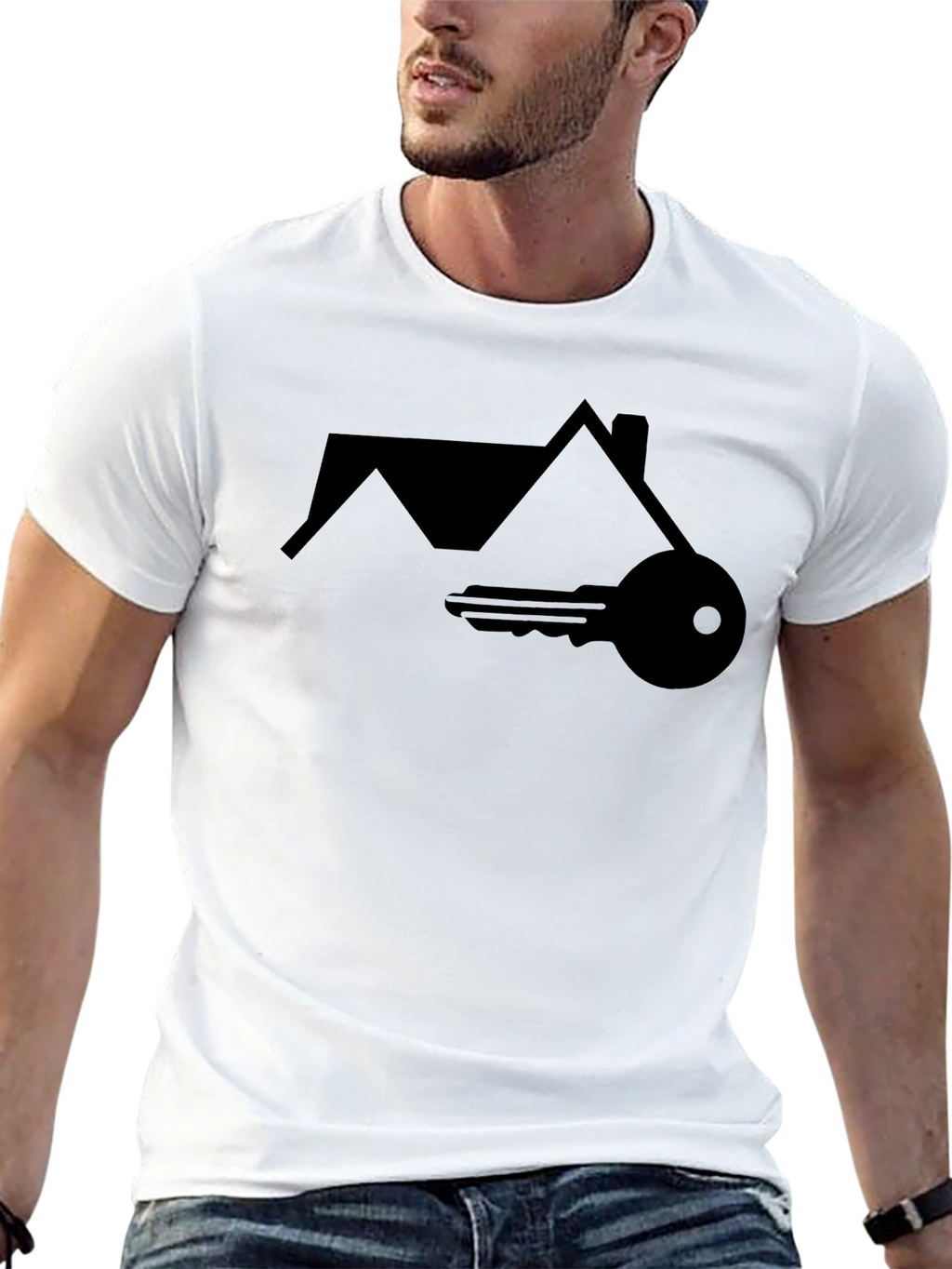 Home Key Graphic T-Shirt - Modern Style