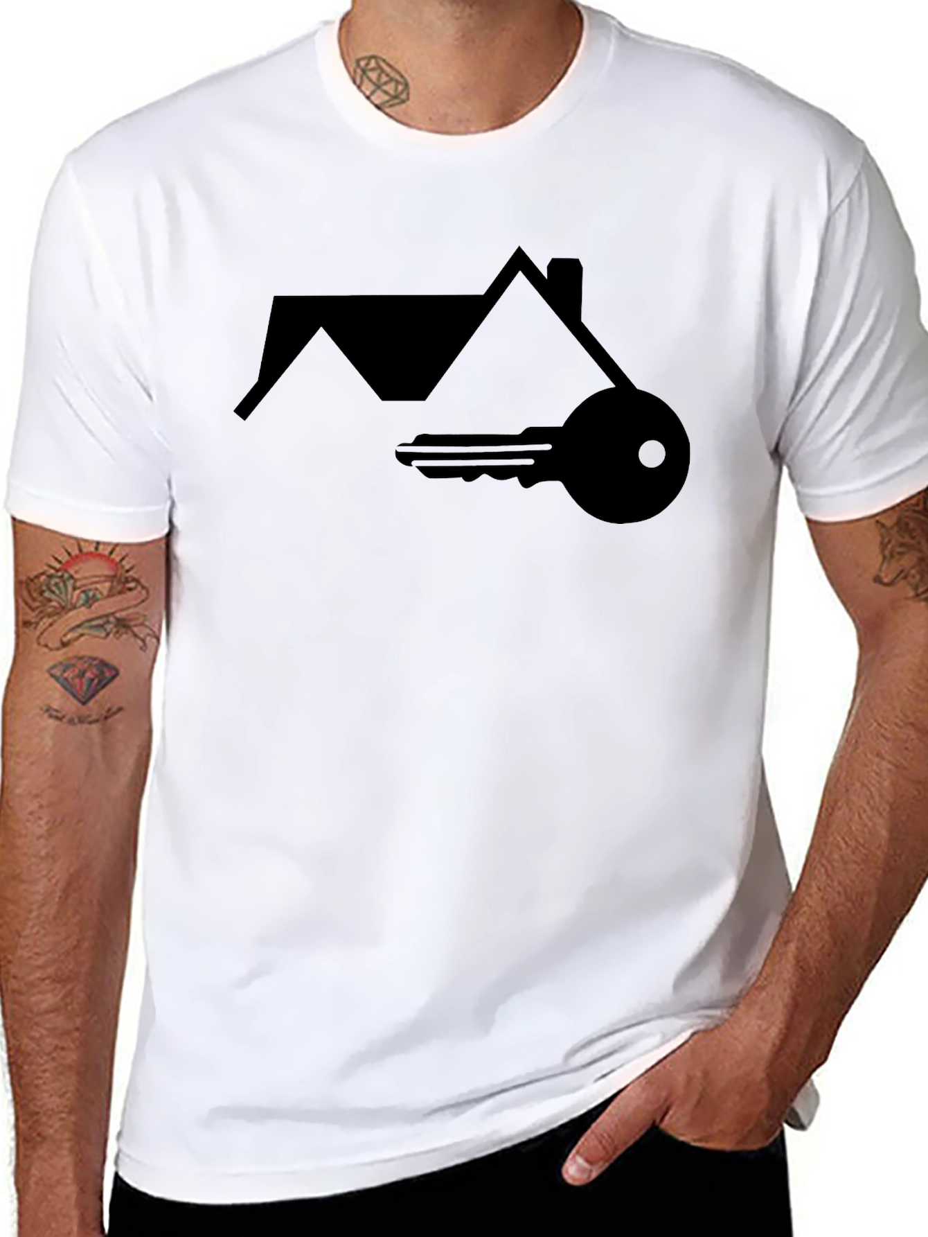 Home Key Graphic T-Shirt - Modern Style