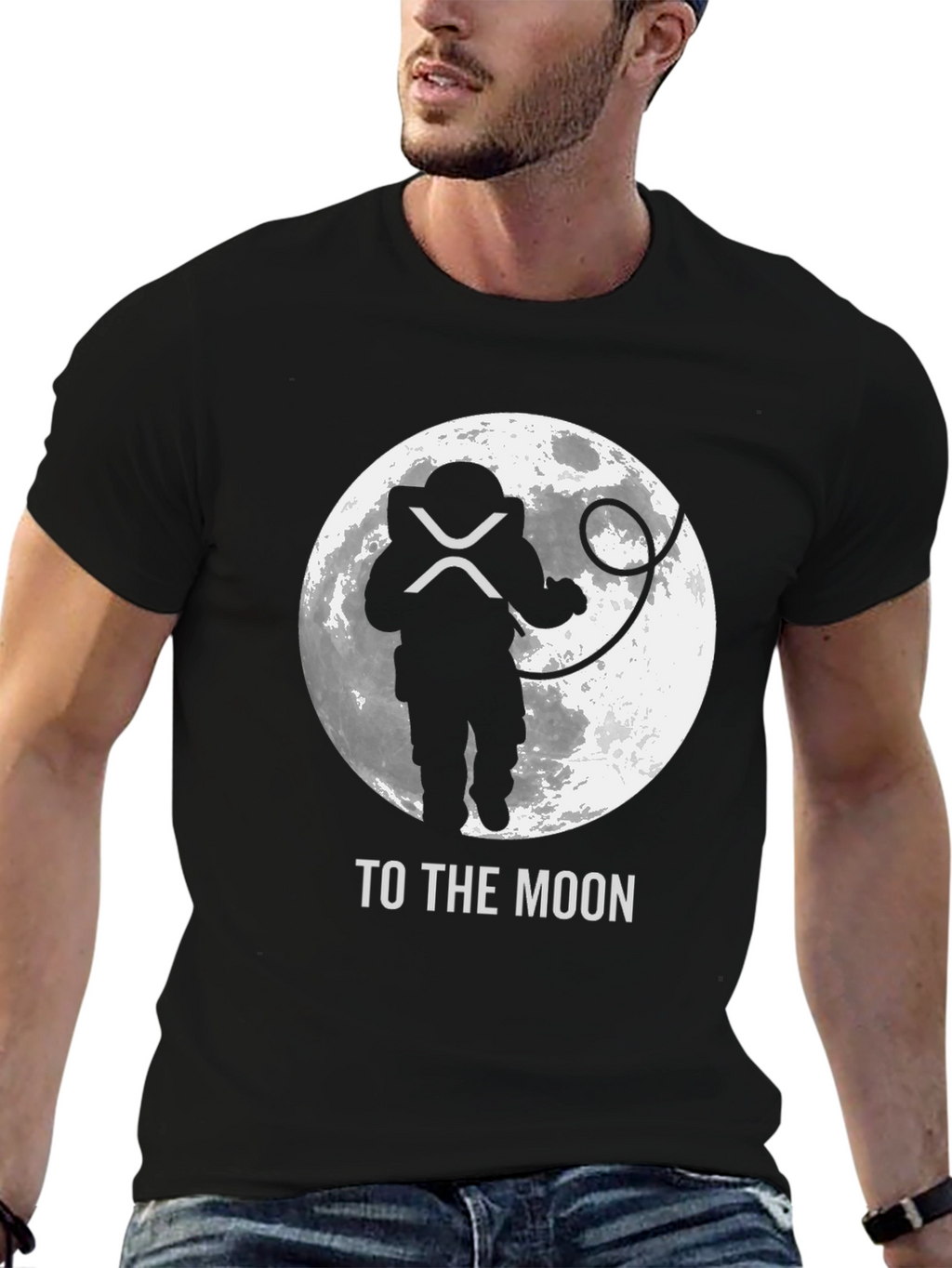 To The Moon Black Crypto T-Shirt