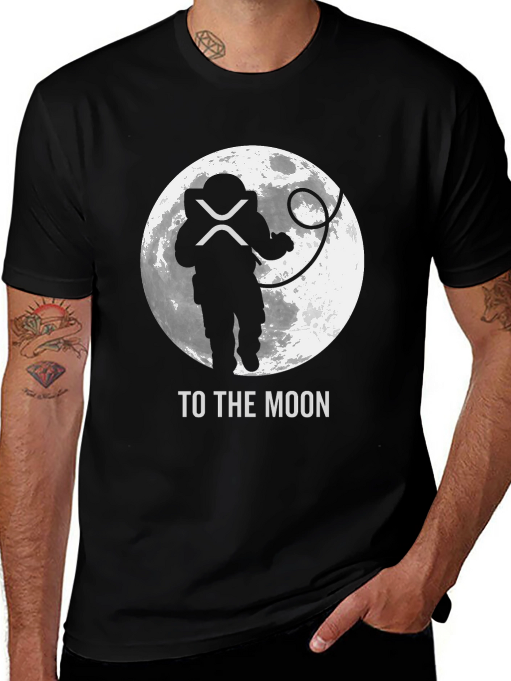 To The Moon Black Crypto T-Shirt