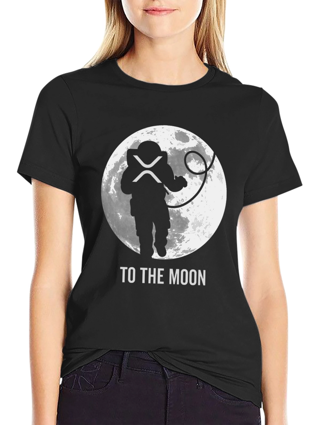 To The Moon Black Crypto T-Shirt