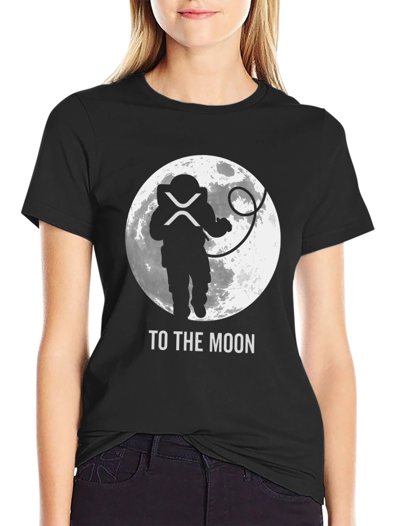 To The Moon Black Crypto T-Shirt