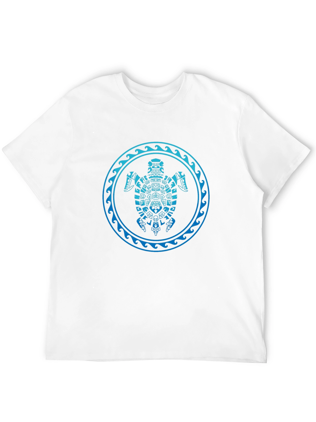 Tribal Turtle Graphic T-Shirt - Black
