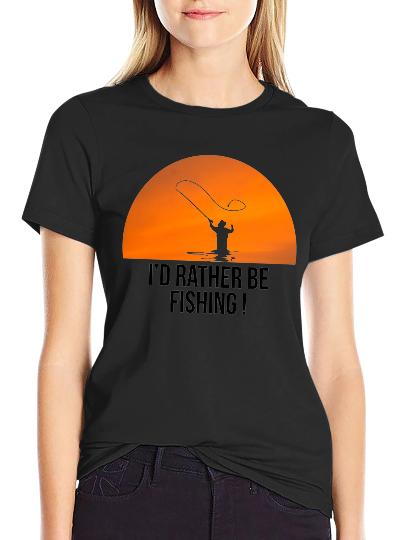 Fishing T-Shirt - Id Rather Be Fishing Graphic Tee