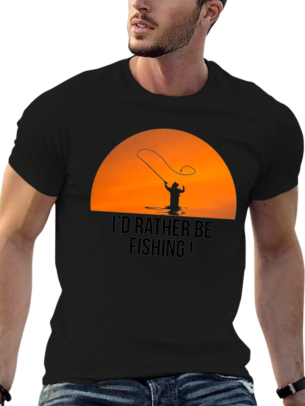 Fishing T-Shirt - Id Rather Be Fishing Graphic Tee
