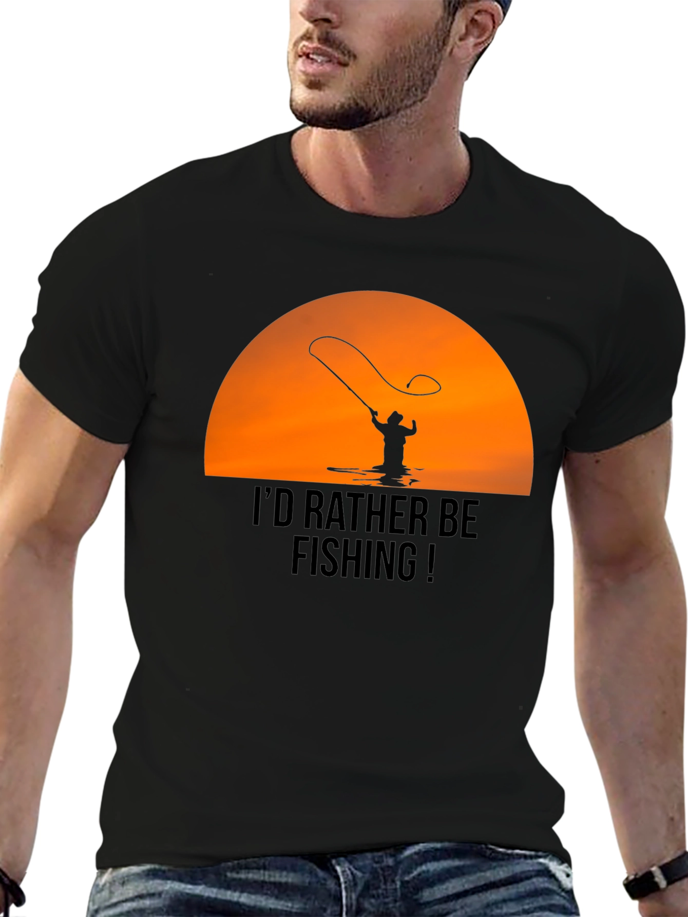 Fishing T-Shirt - Id Rather Be Fishing Graphic Tee