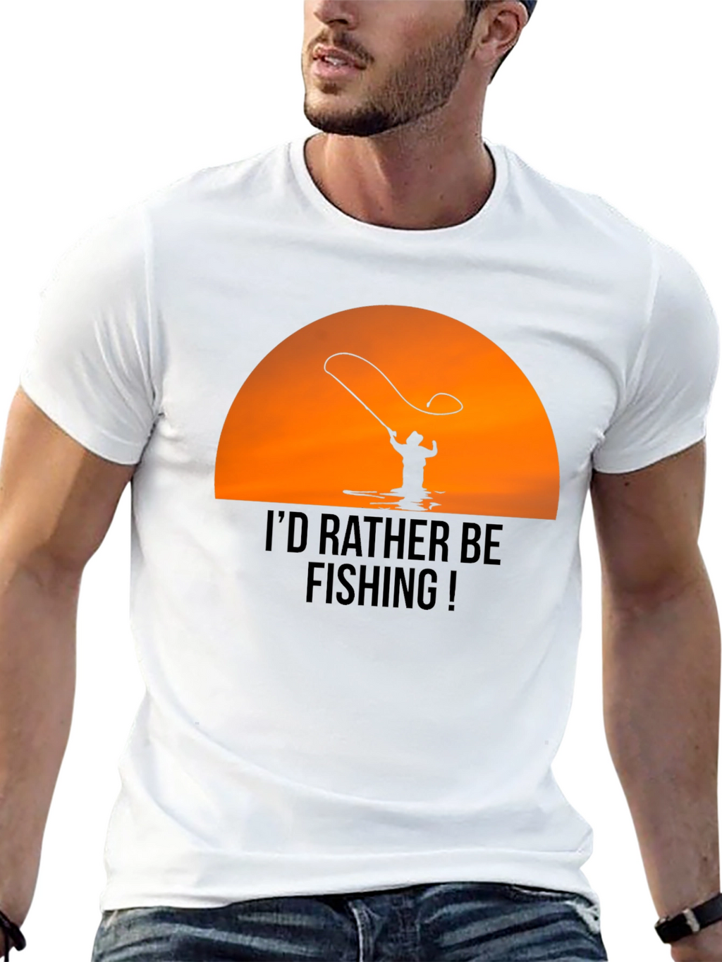 Fishing T-Shirt - Id Rather Be Fishing Graphic Tee