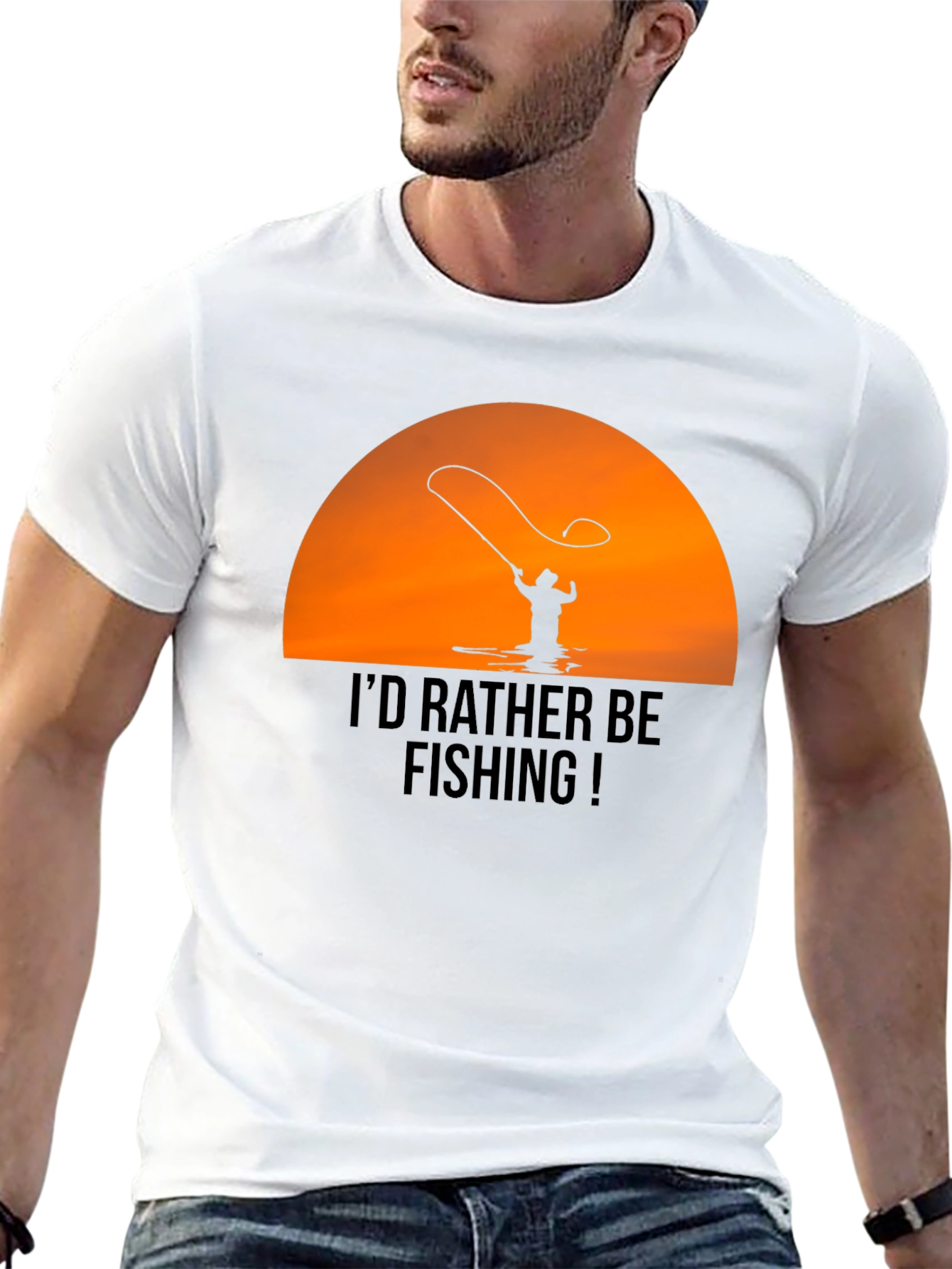 Fishing T-Shirt - Id Rather Be Fishing Graphic Tee