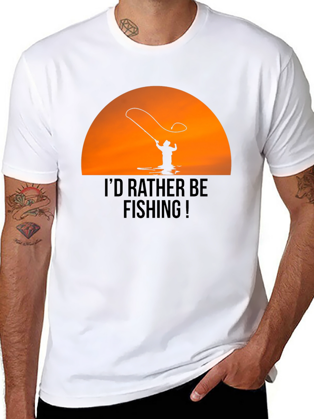 Fishing T-Shirt - Id Rather Be Fishing Graphic Tee