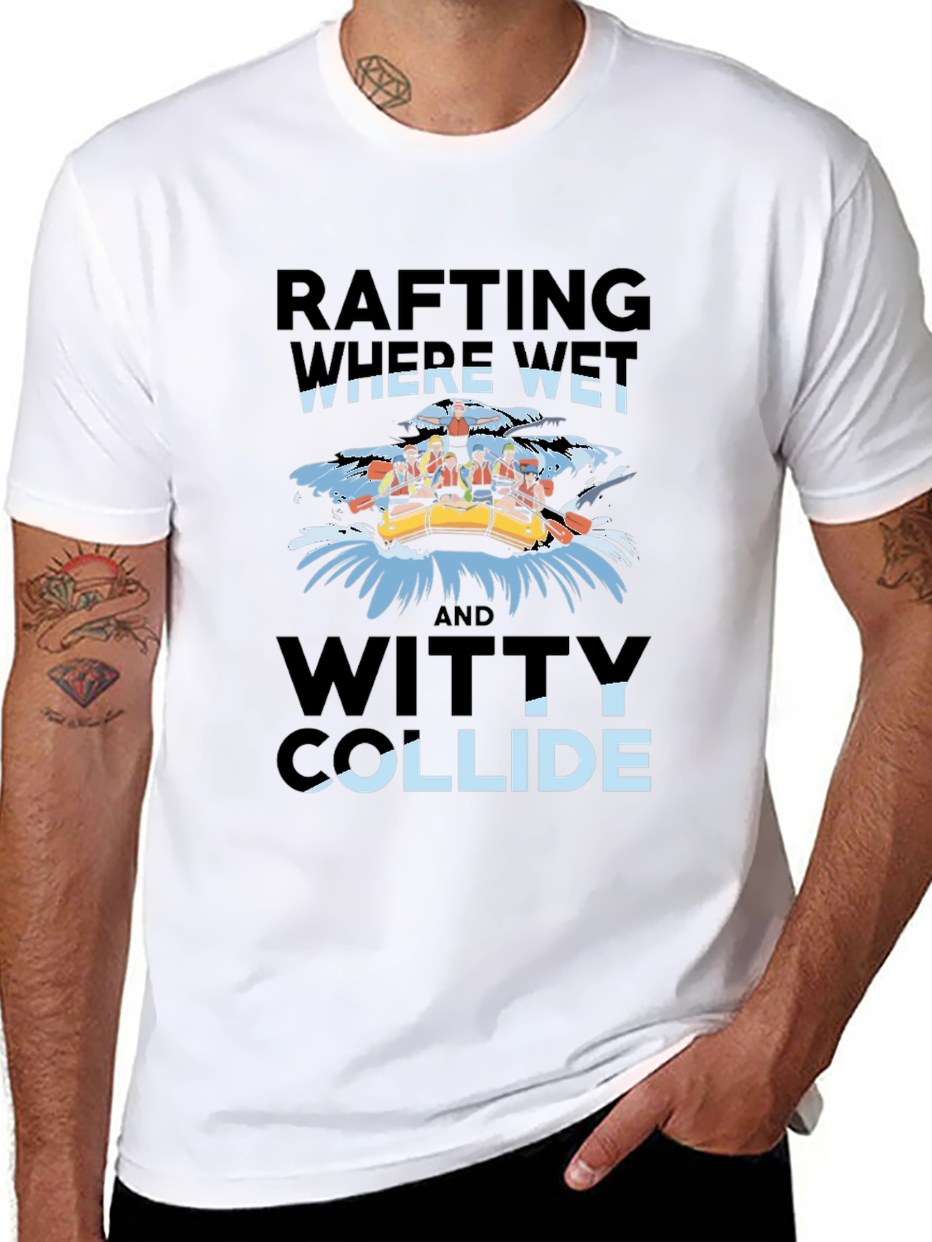 Rafting Where Wet & Witty Collide Graphic Tee