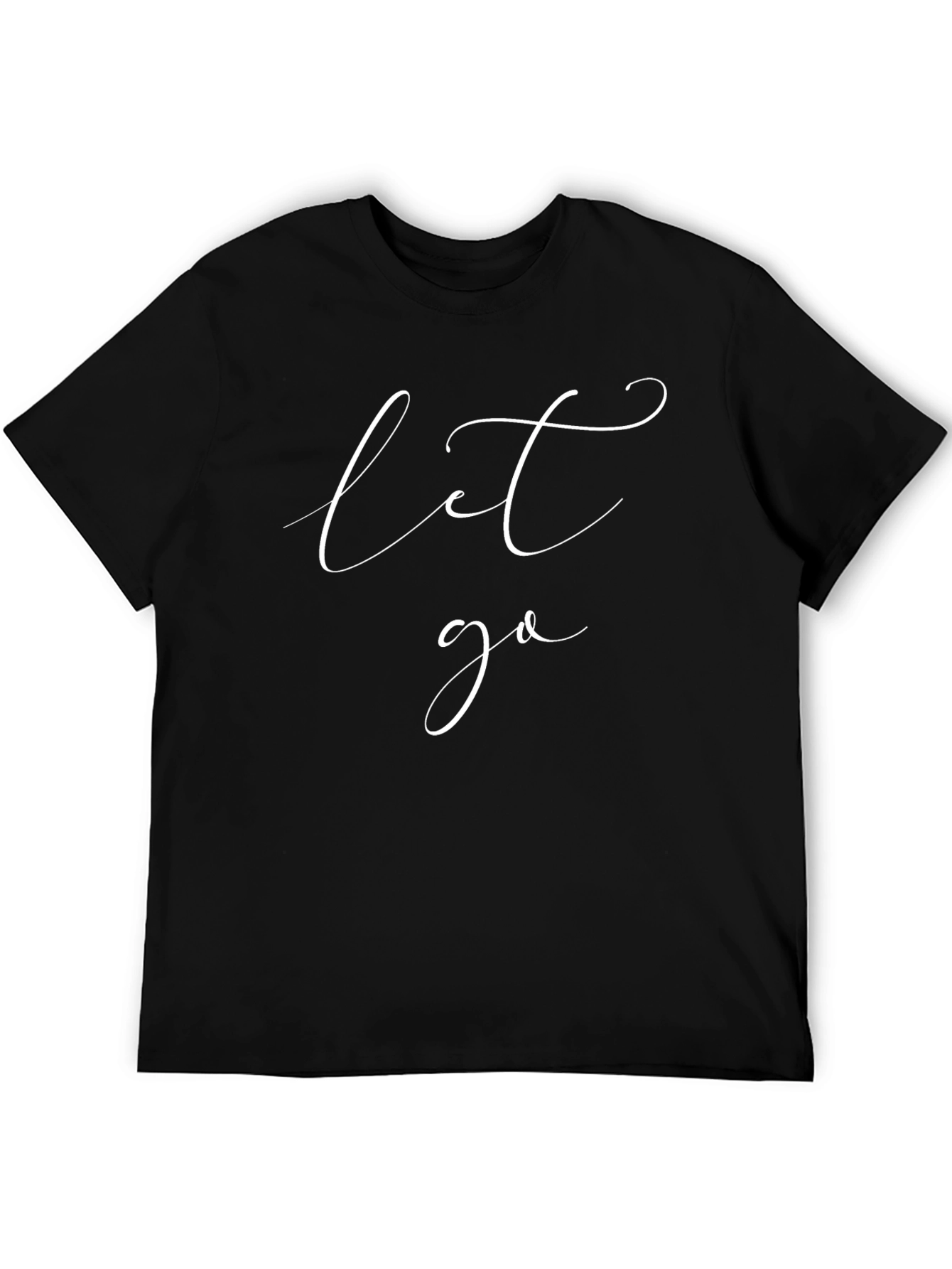 Let Go Graphic Tee - Casual Black T-Shirt