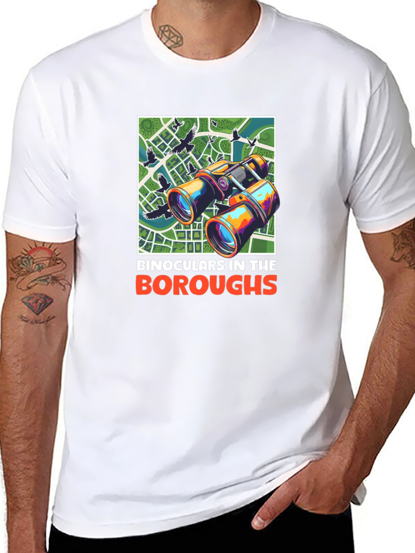 Binoculars in the Boroughs Graphic T-Shirt