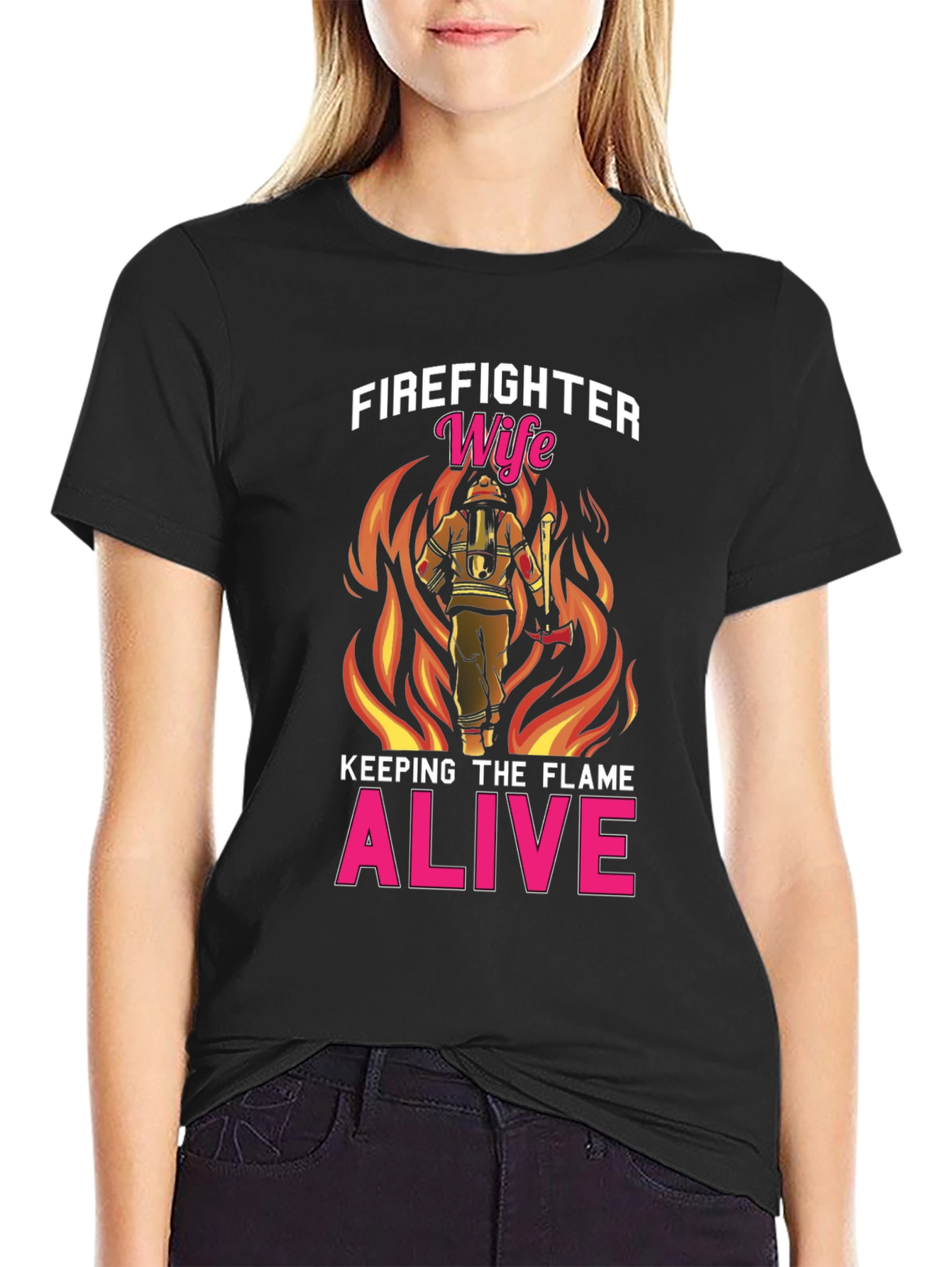 Firefighter Wife T-Shirt: Keeping The Flame Alive!