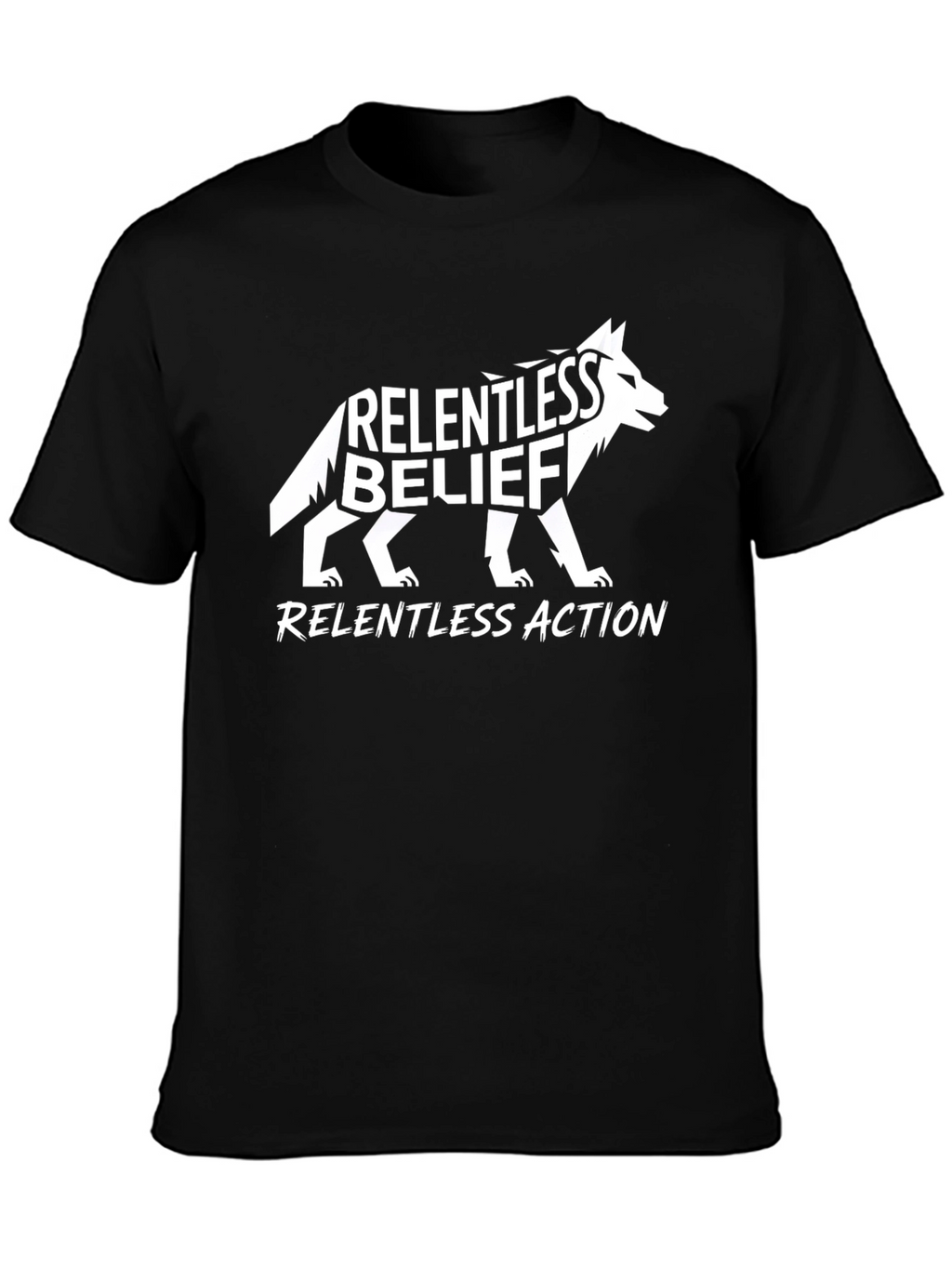Relentless Belief Action Black Graphic Tee