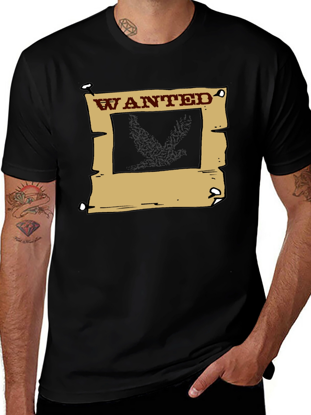 Wanted Poster Graphic T-Shirt - Western Style Tee