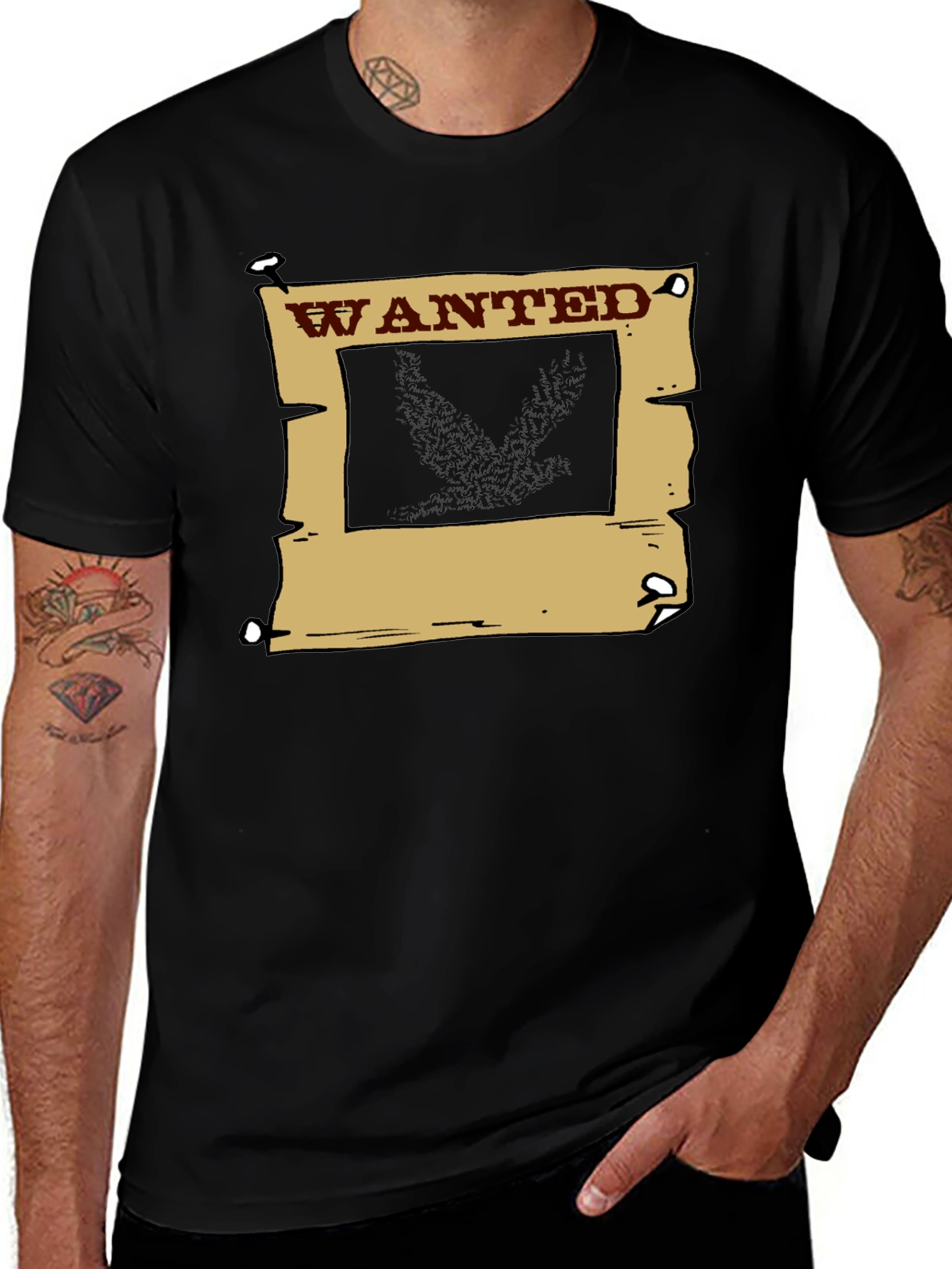 Wanted Poster Graphic T-Shirt - Western Style Tee