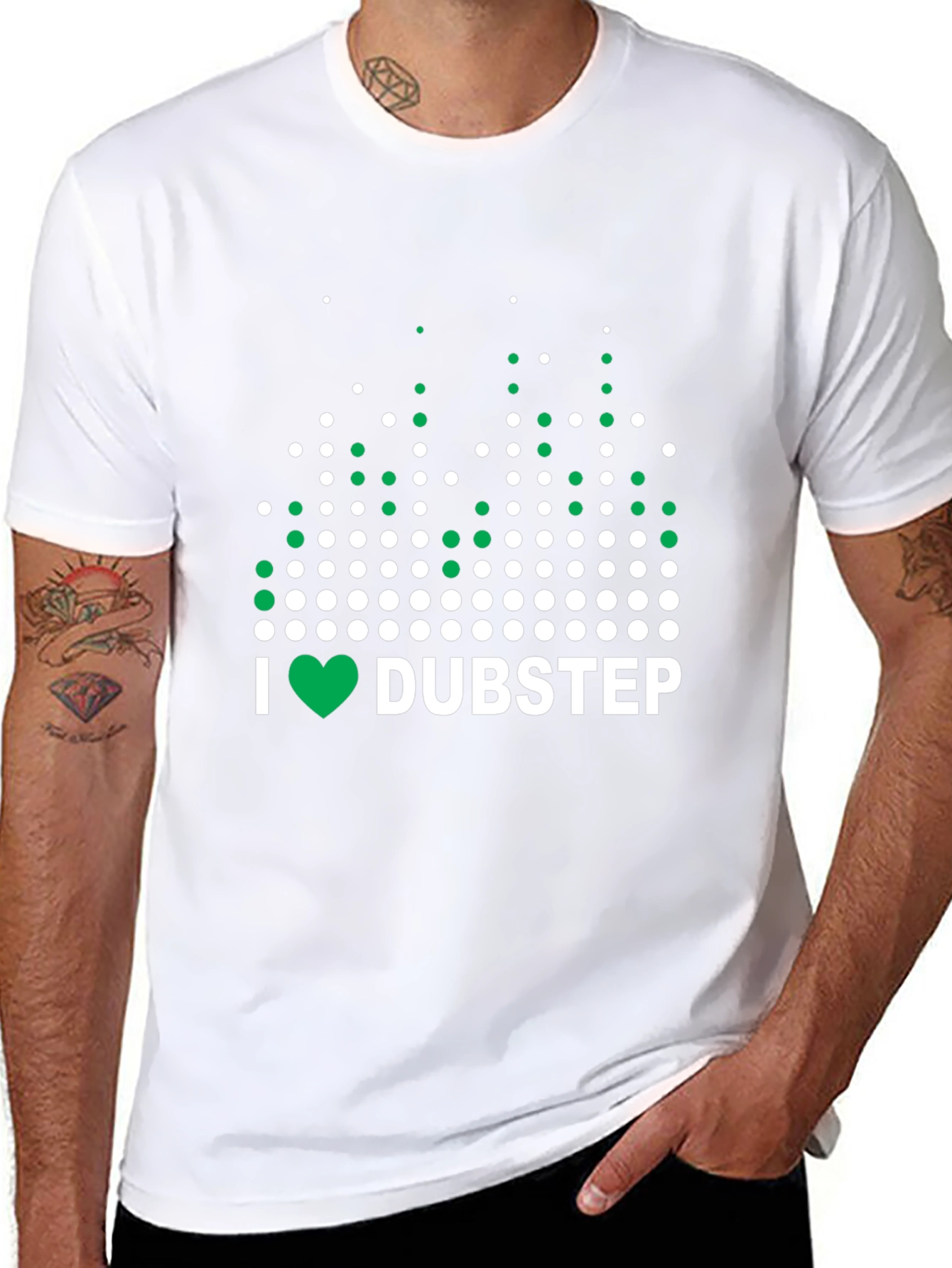 I Heart Dubstep Black Graphic T-Shirt