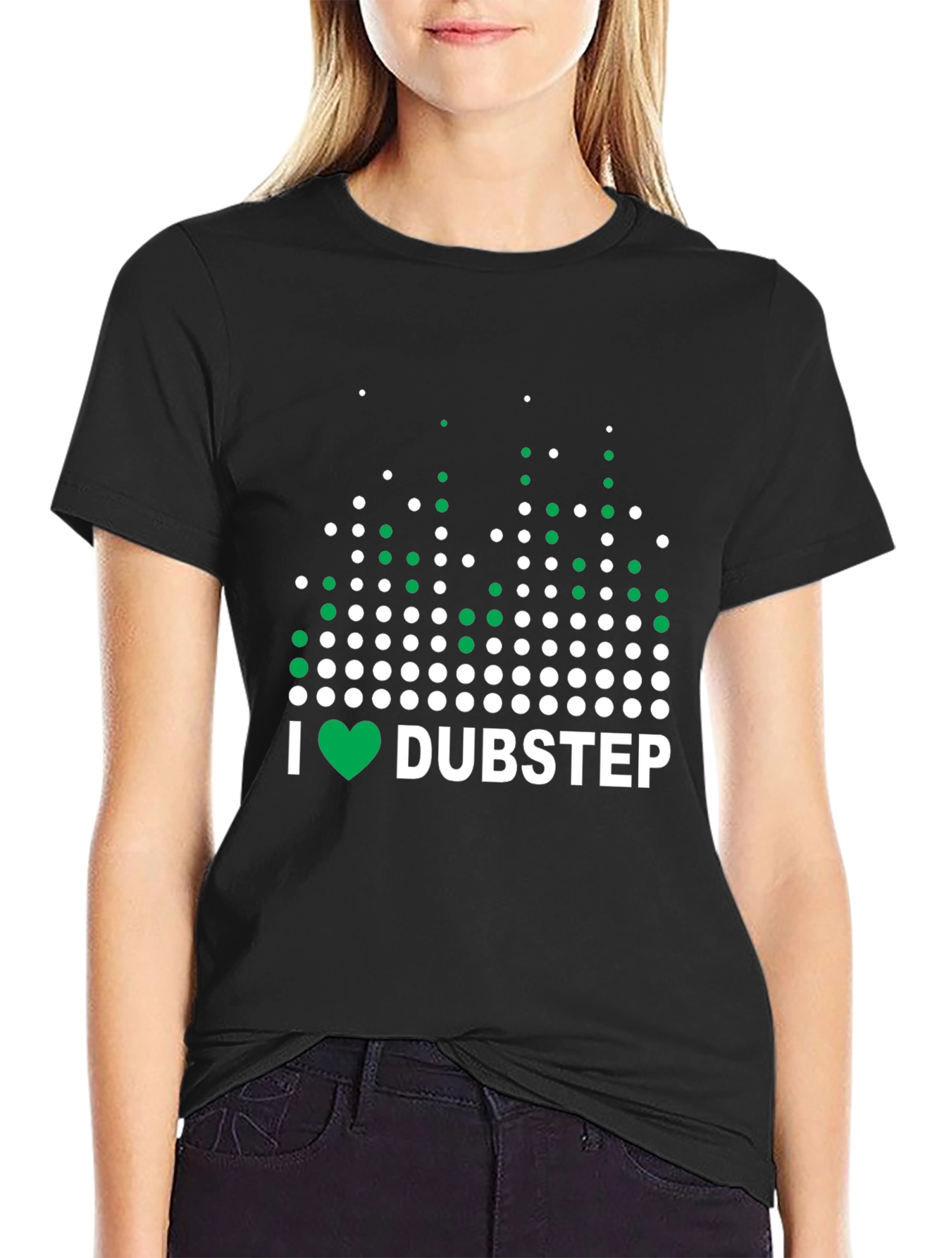 I Heart Dubstep Black Graphic T-Shirt