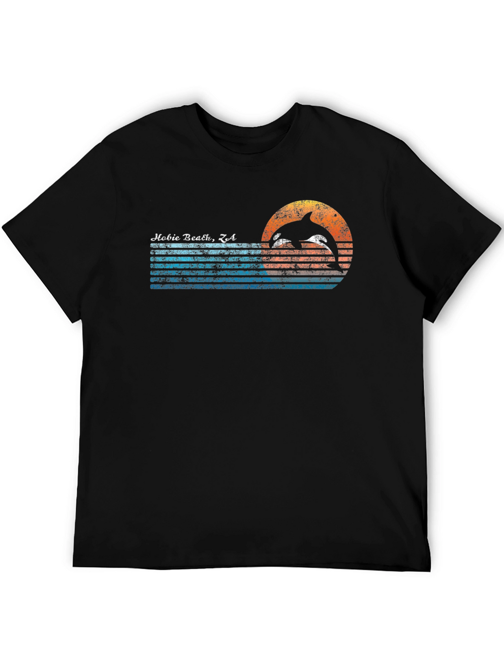 Hobie Beach CA Dolphin Graphic Tee - Retro Style