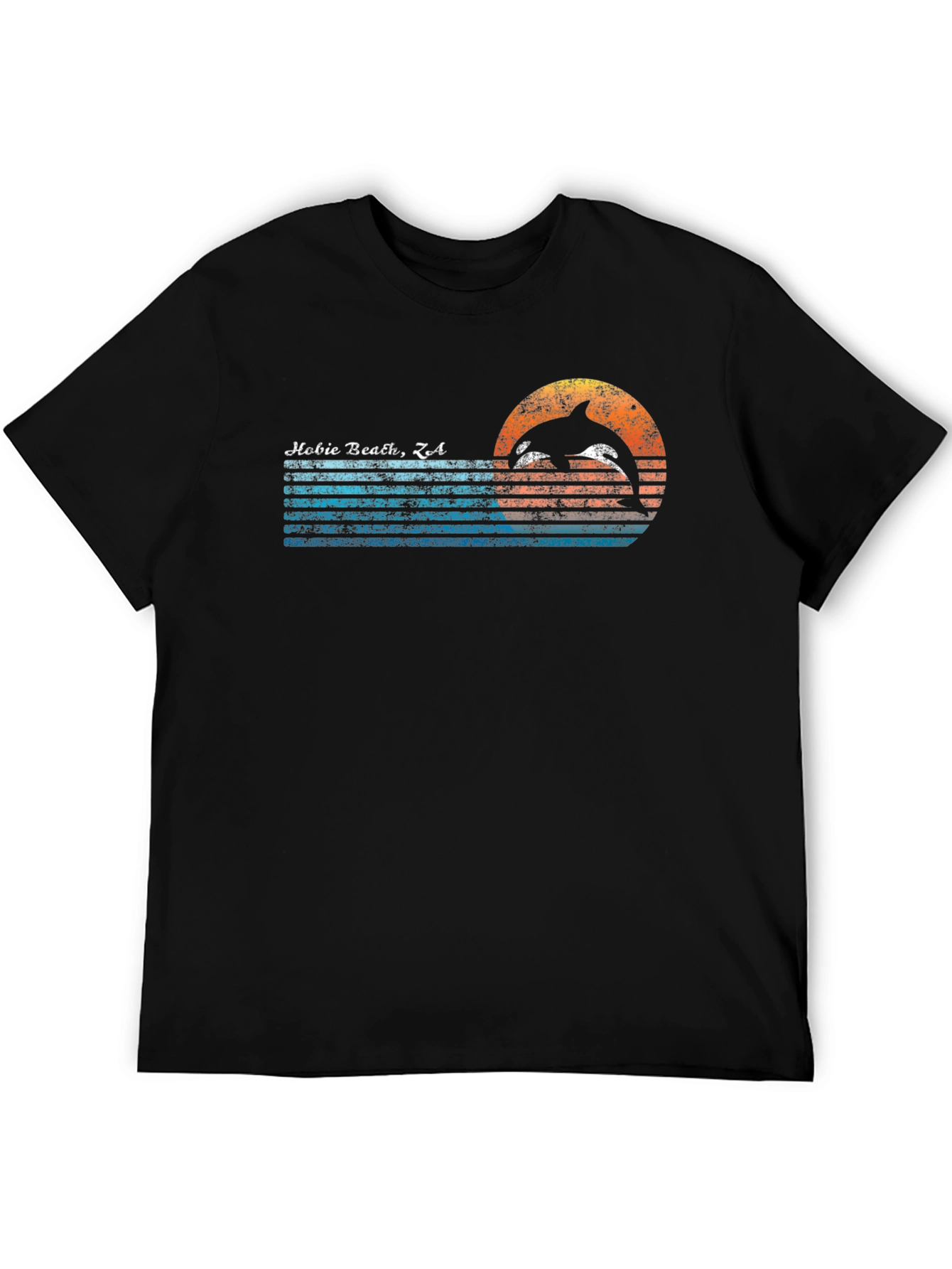 Hobie Beach CA Dolphin Graphic Tee - Retro Style