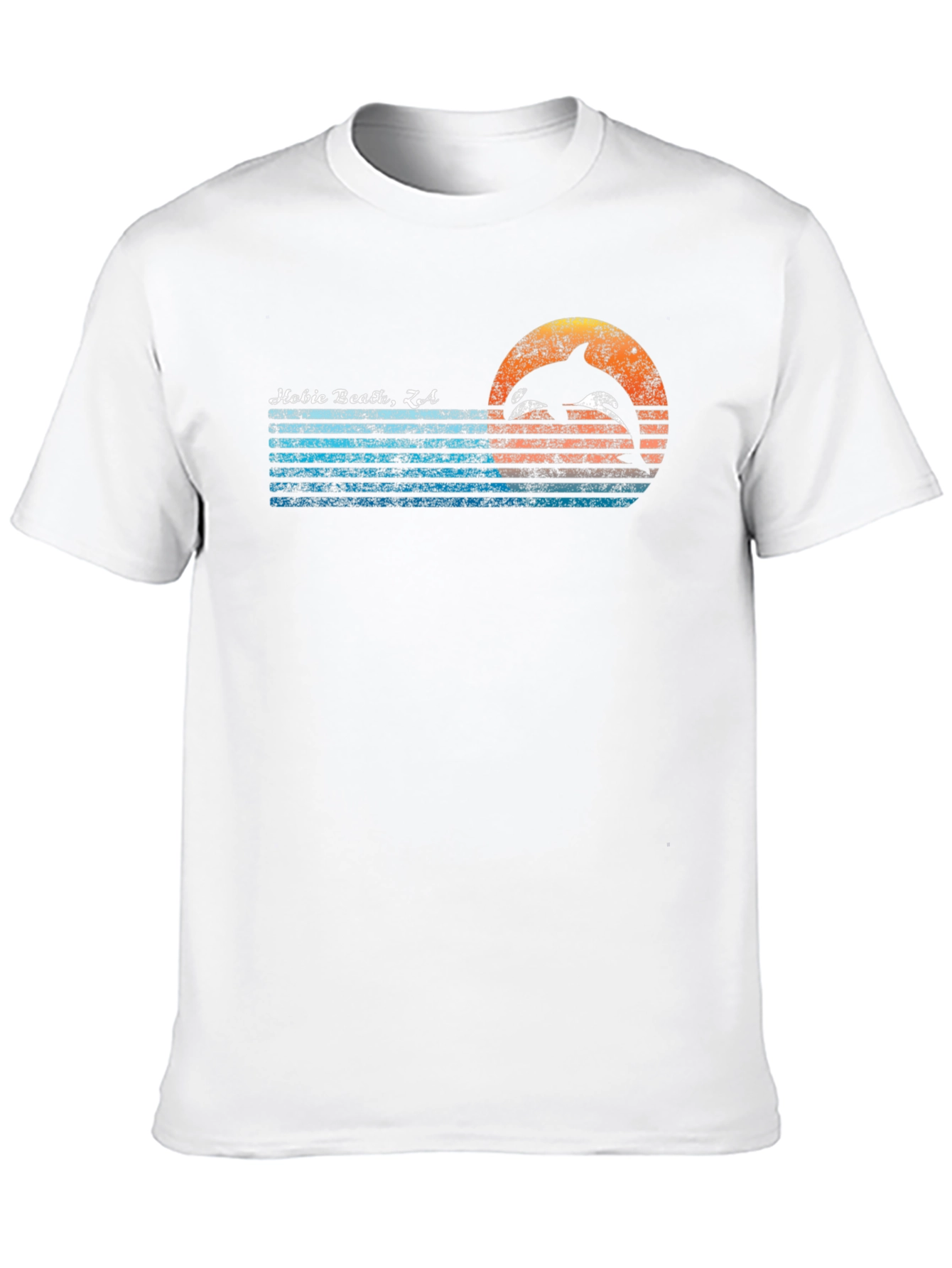Hobie Beach CA Dolphin Graphic Tee - Retro Style