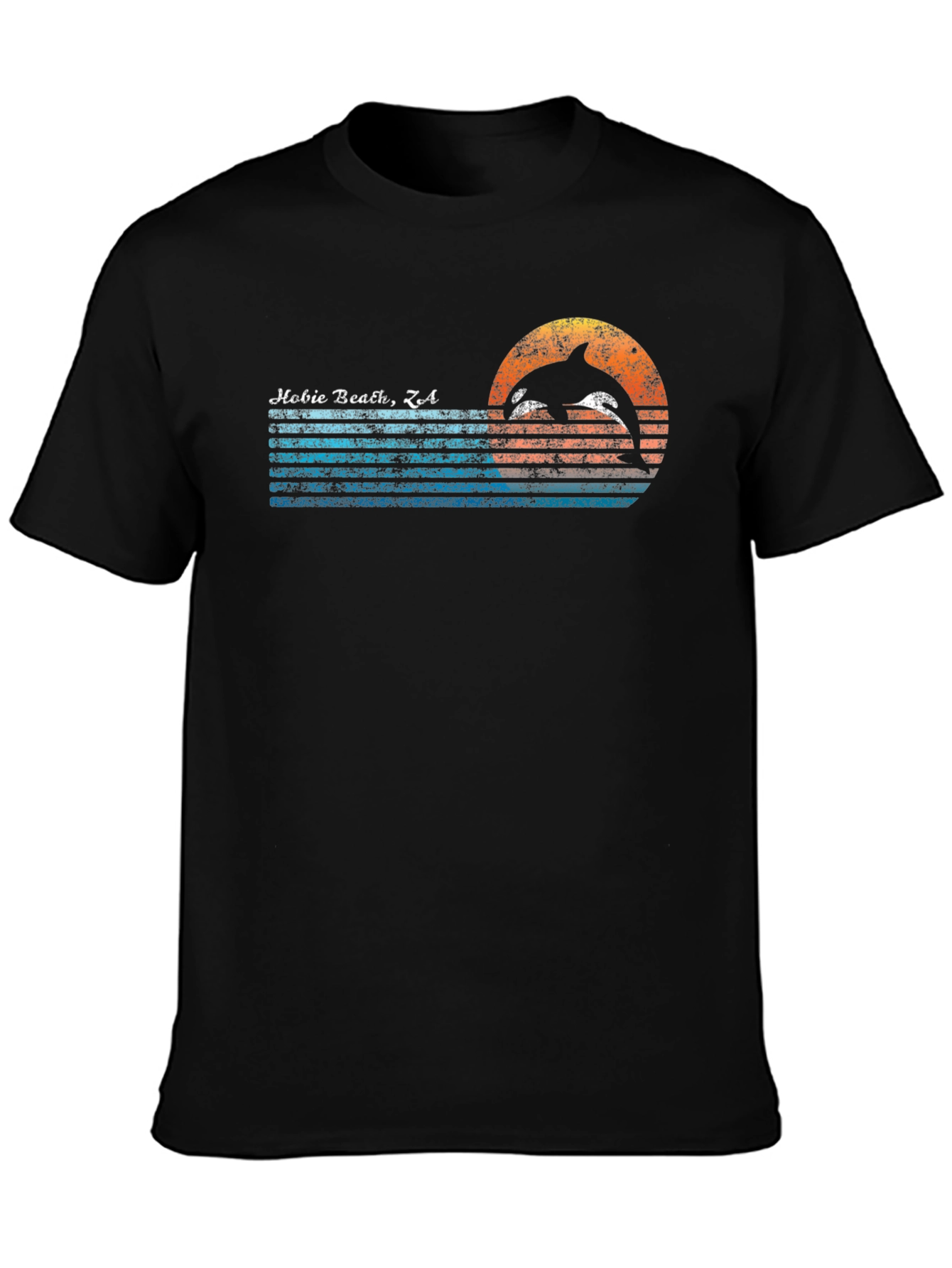 Hobie Beach CA Dolphin Graphic Tee - Retro Style