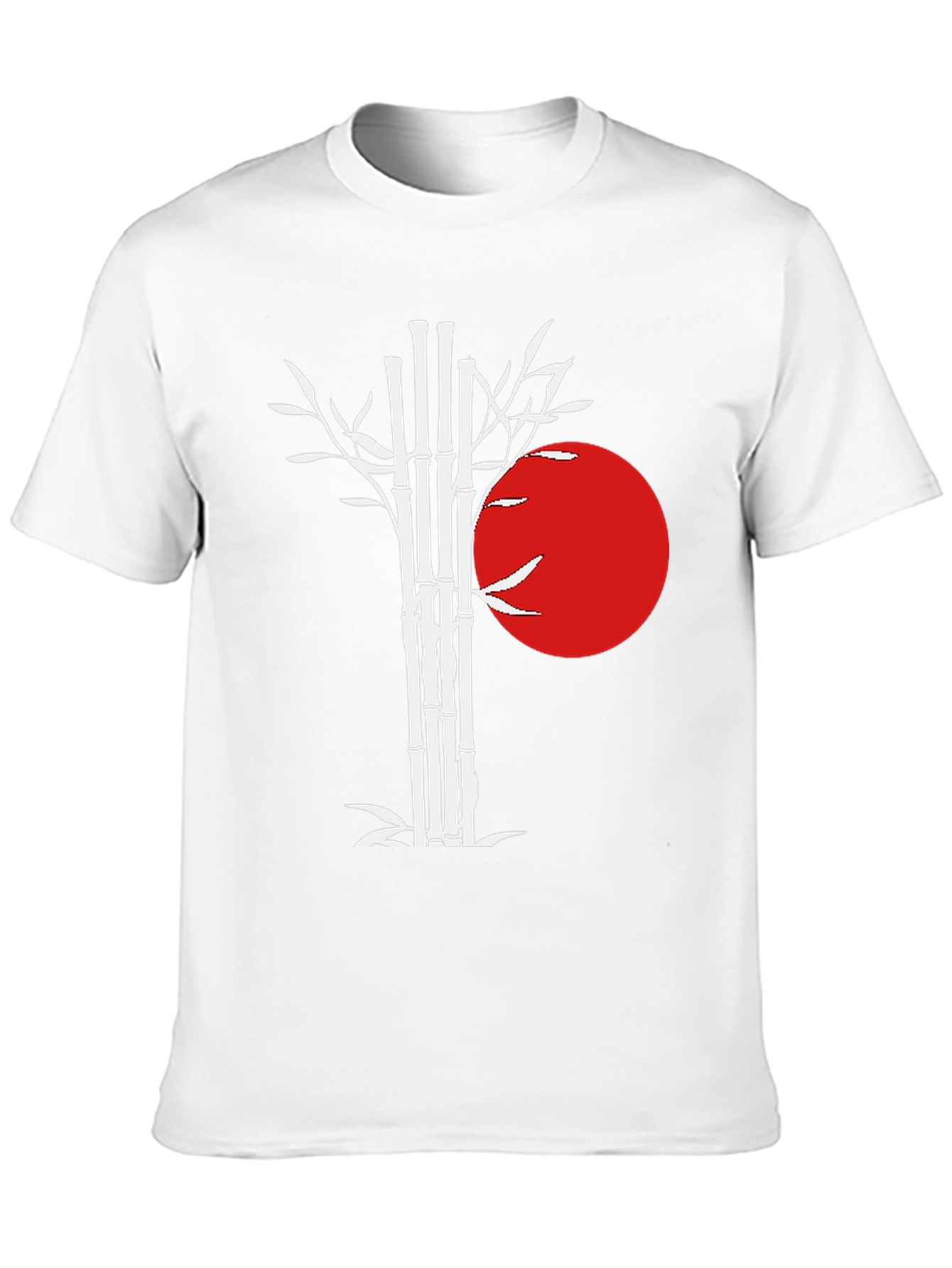 Bamboo & Rising Sun Graphic Tee - Black
