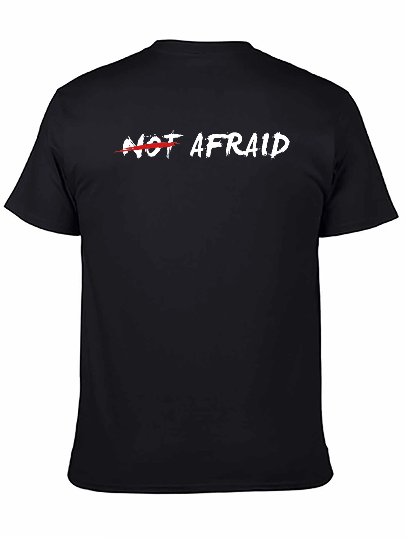 Not Afraid Graphic Tee - Black Cotton Comfort