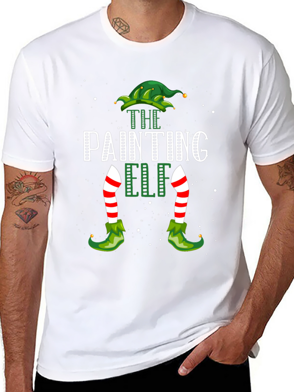 The Painting Elf T-Shirt - Christmas Festive Tee