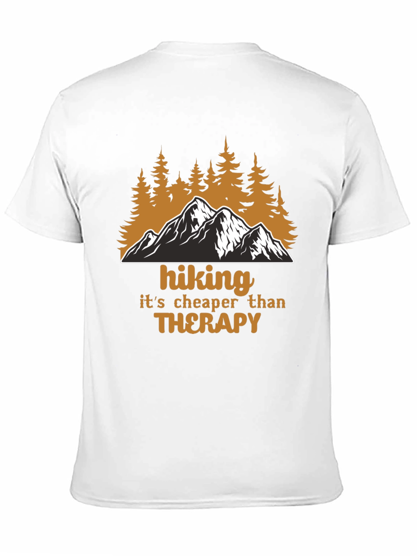 Hiking Cheaper Than Therapy Graphic T-Shirt