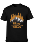 Hiking Cheaper Than Therapy Graphic T-Shirt