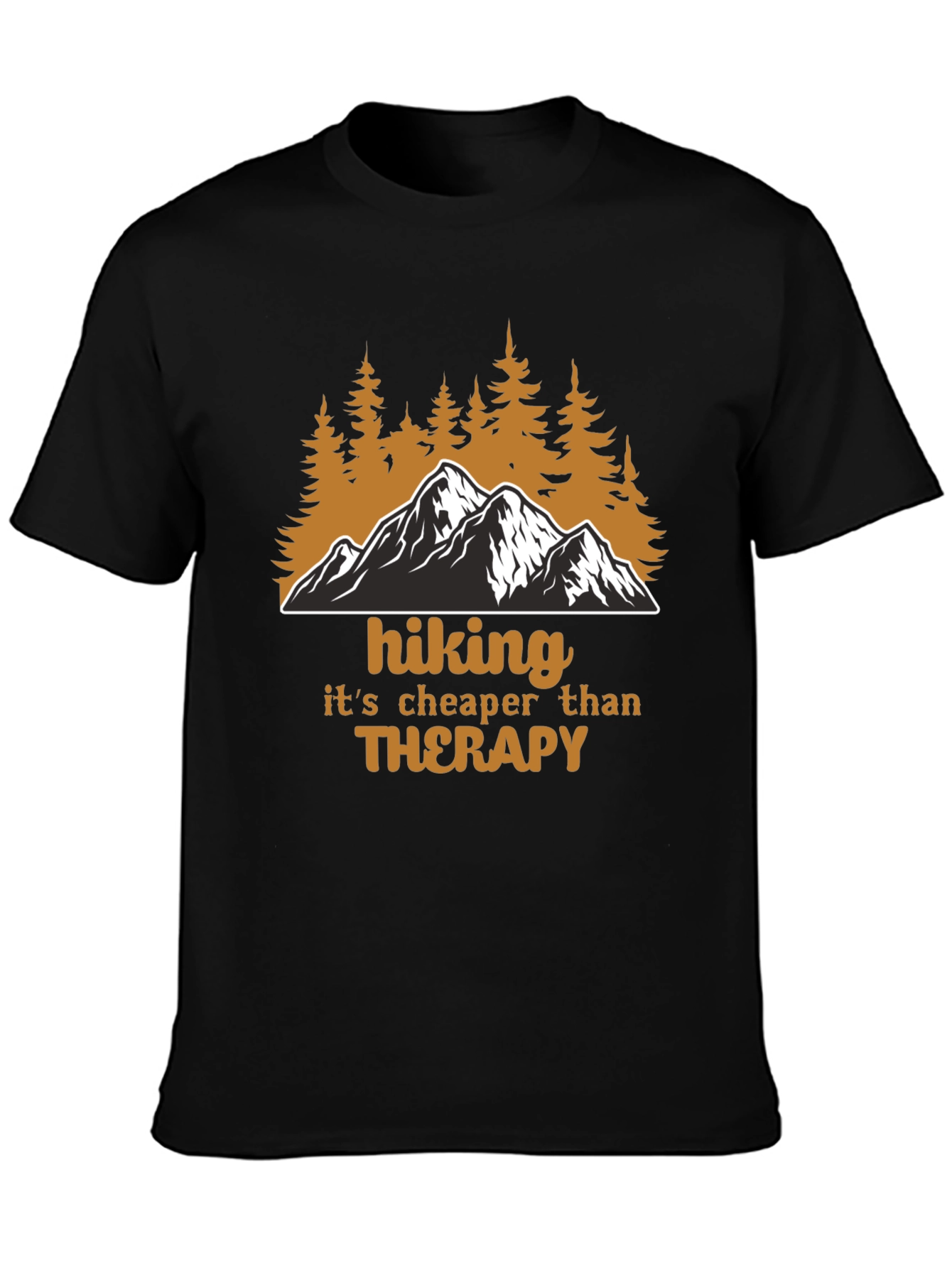 Hiking Cheaper Than Therapy Graphic T-Shirt