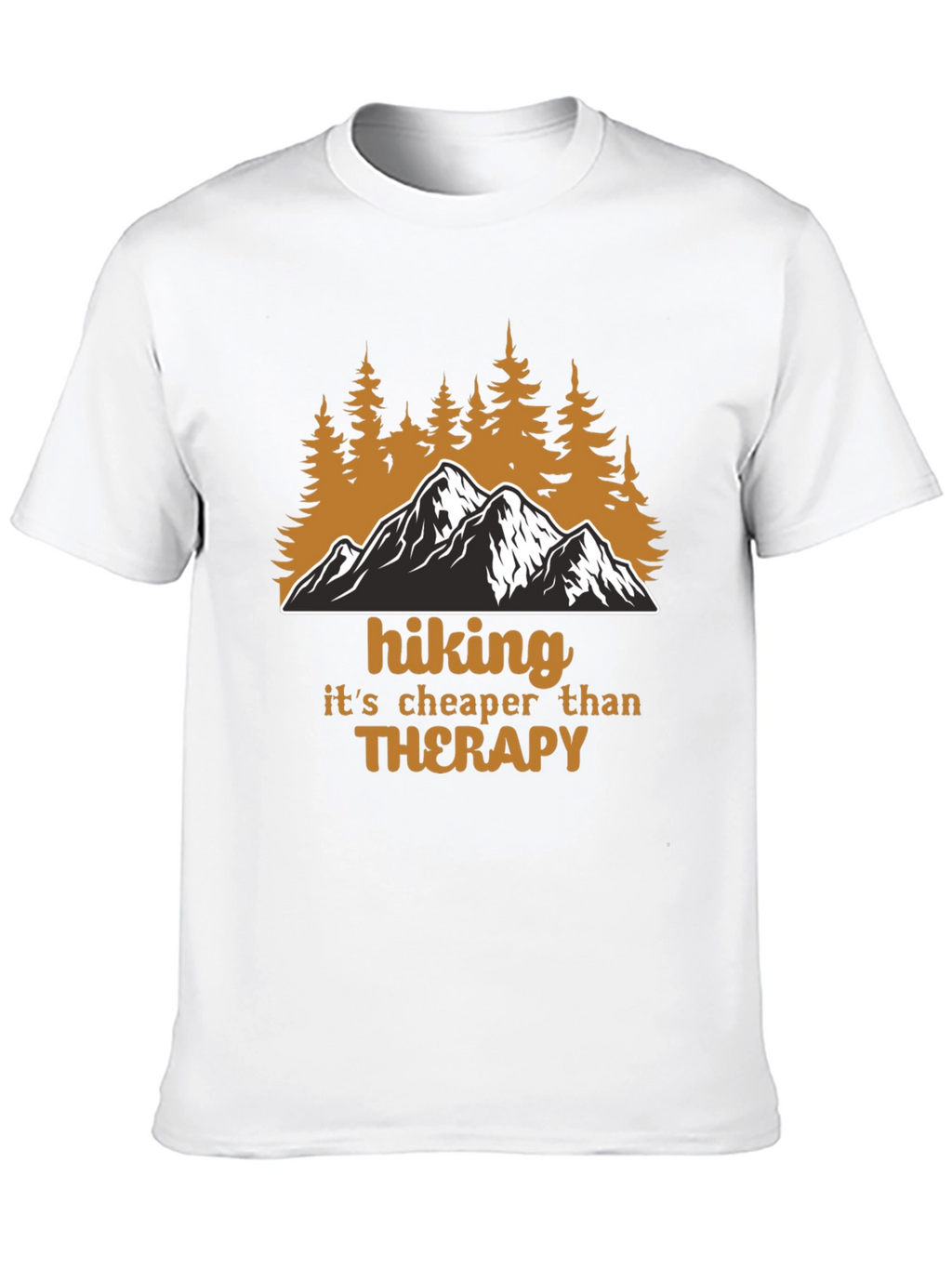 Hiking Cheaper Than Therapy Graphic T-Shirt
