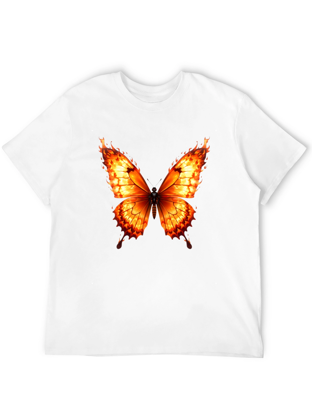 Fiery Butterfly Graphic Tee - Bold Statement Shirt